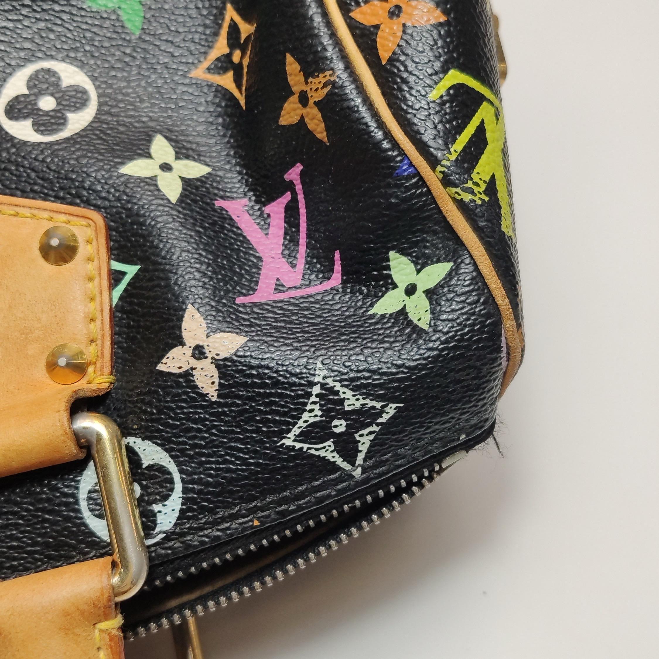 Louis Vuitton x Takashi Murakami Speedy 30 Lock Black Multicolor en vente 11