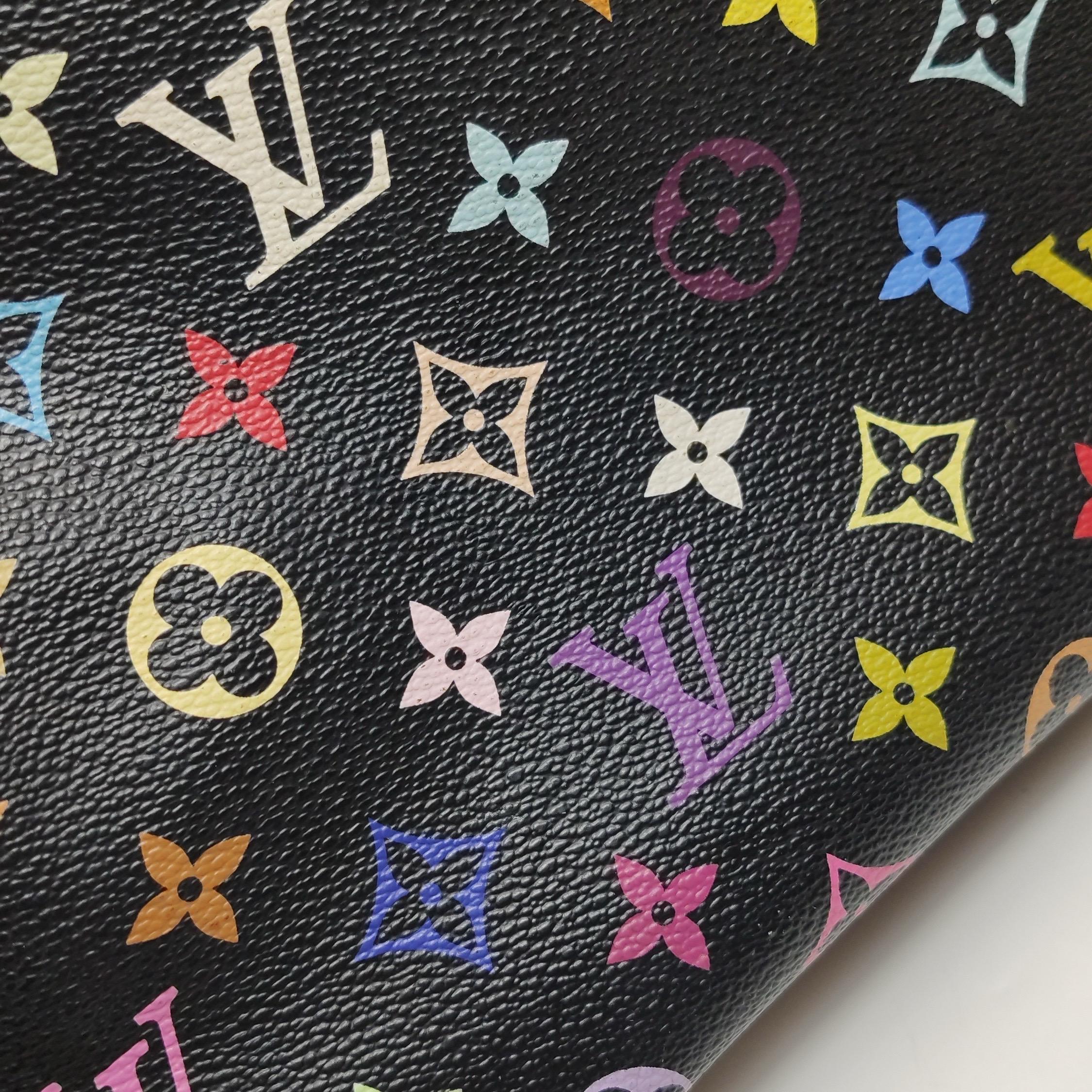 Louis Vuitton x Takashi Murakami Speedy 30 Lock Black Multicolor en vente 12