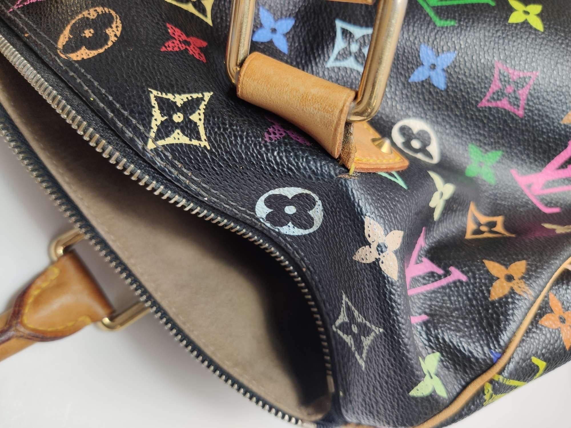 Louis Vuitton x Takashi Murakami Speedy 30 Lock Black Multicolor en vente 13