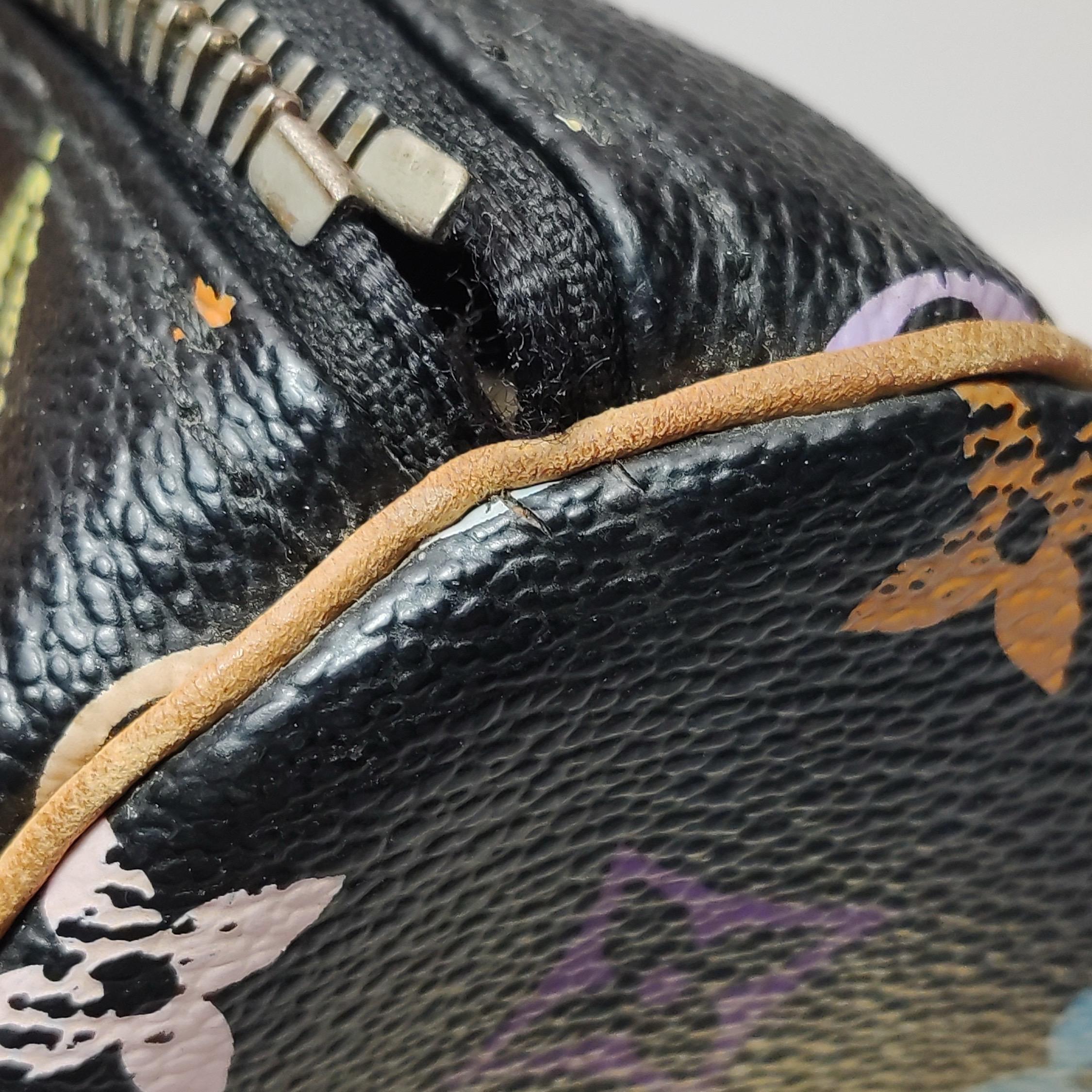 Louis Vuitton x Takashi Murakami Speedy 30 Lock Black Multicolor en vente 14