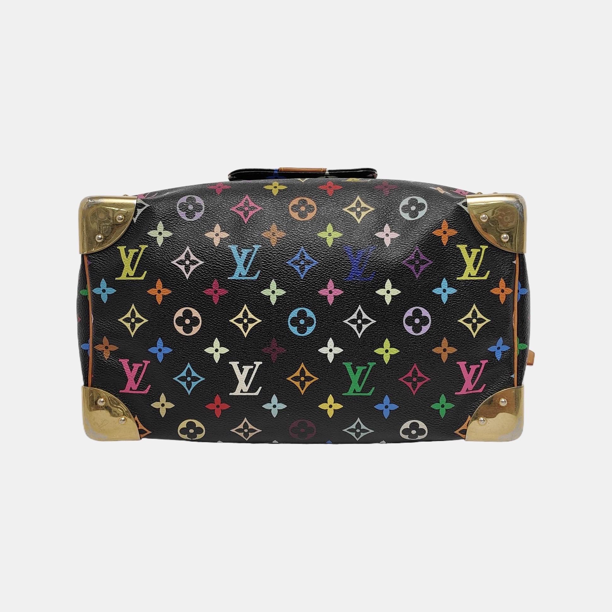 Louis Vuitton x Takashi Murakami Speedy 30 Lock Black Multicolor 1