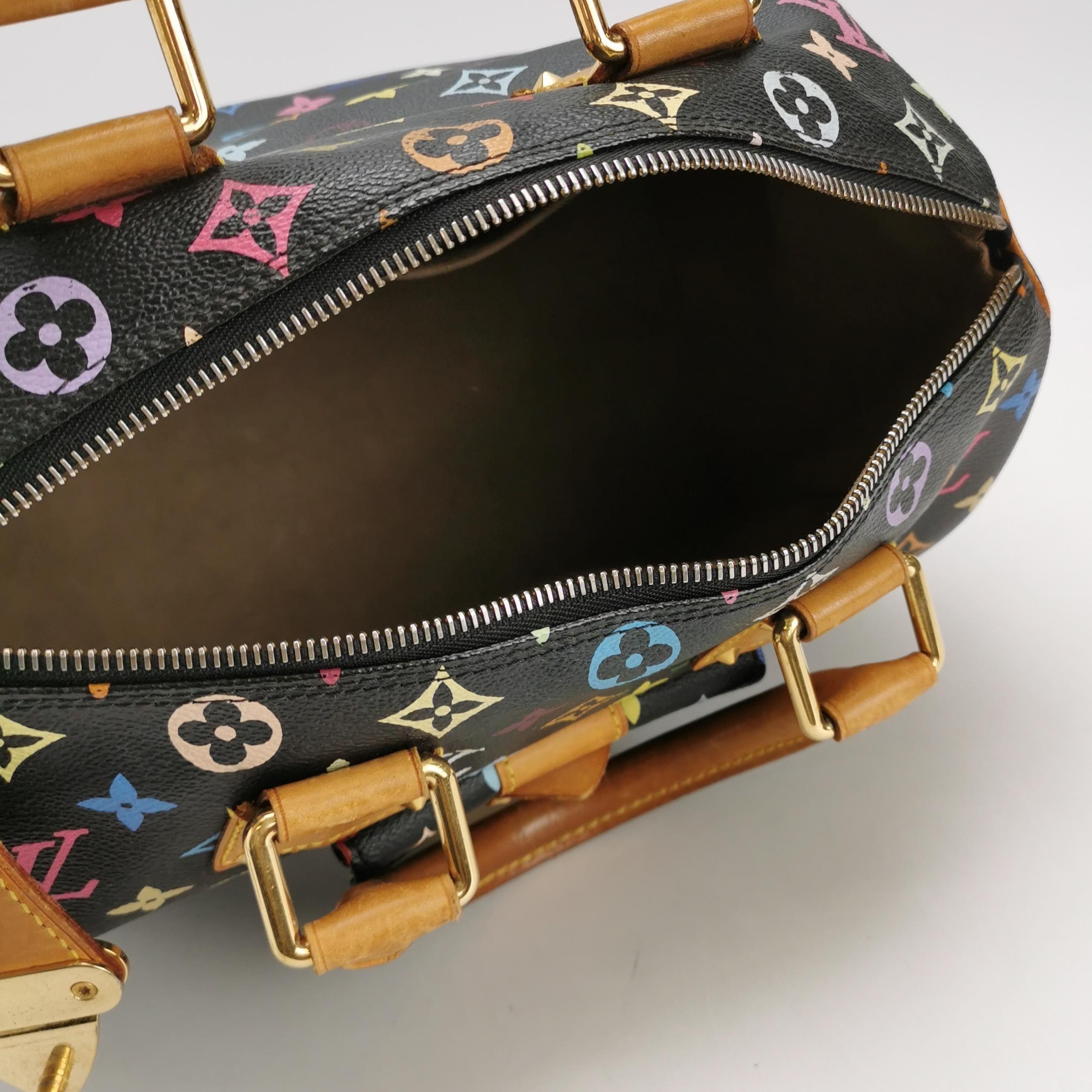 Louis Vuitton x Takashi Murakami Speedy 30 Lock Black Multicolor 3