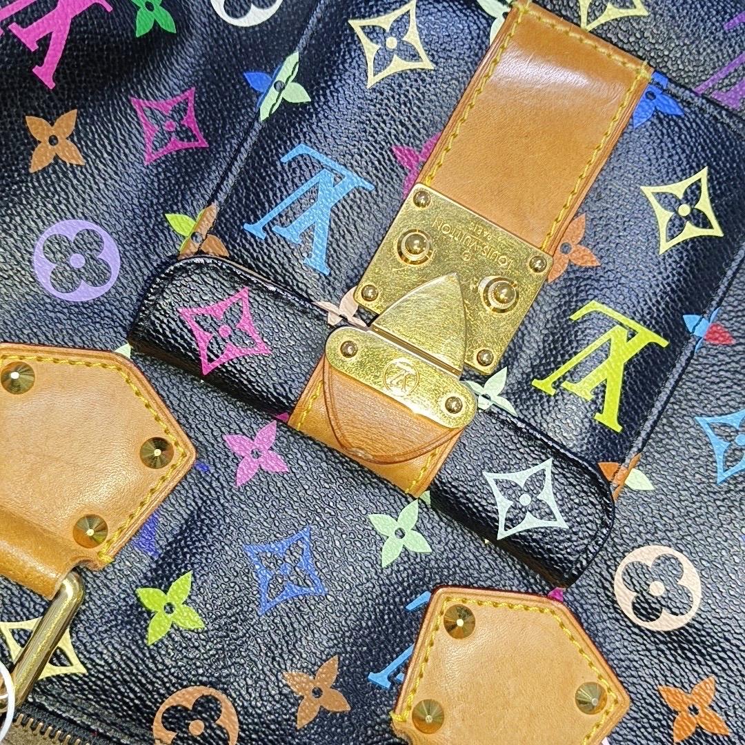 Louis Vuitton x Takashi Murakami Speedy 30 Lock Black Multicolor 3