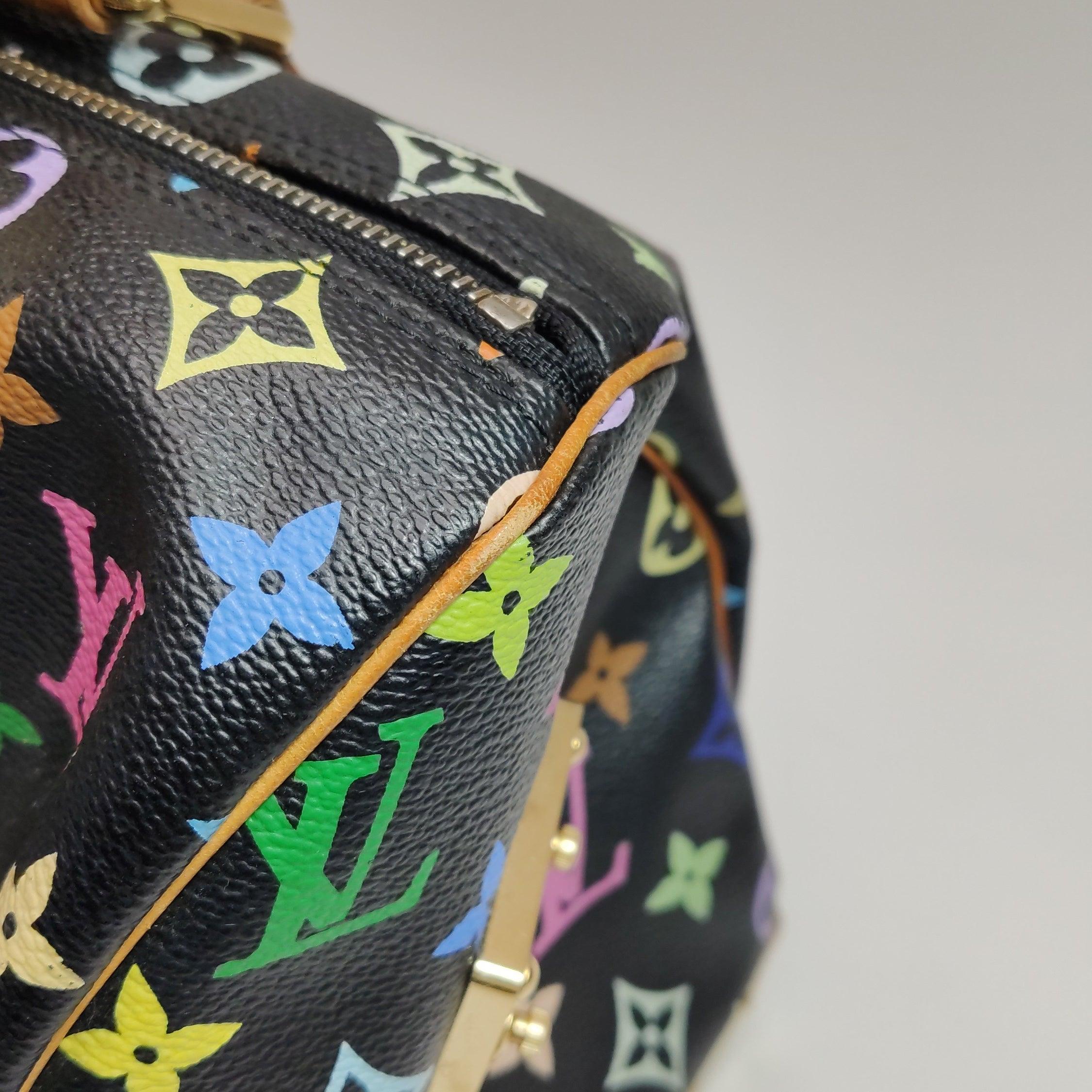 Louis Vuitton x Takashi Murakami Speedy 30 Lock Black Multicolor 4