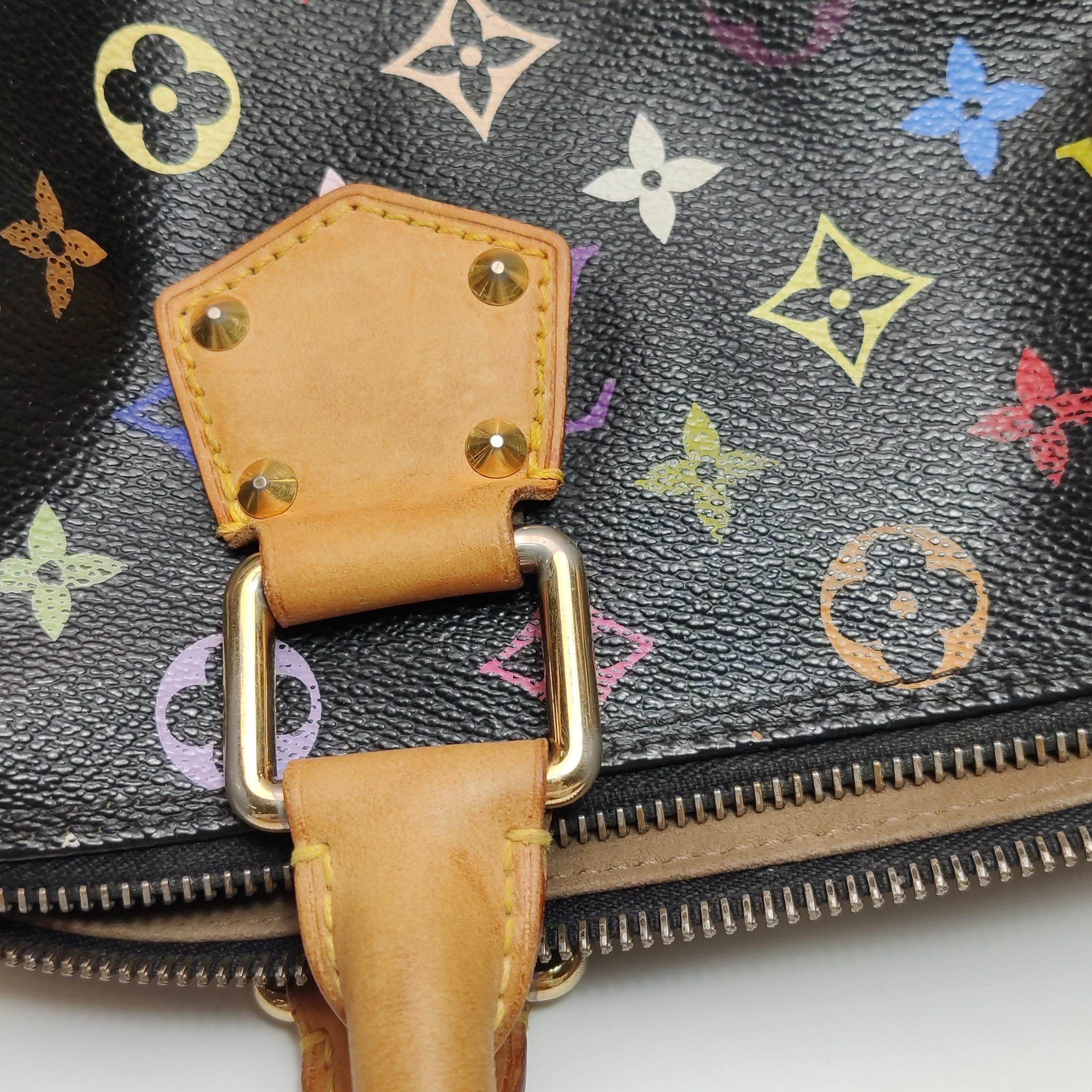 Louis Vuitton x Takashi Murakami Speedy 30 Lock Black Multicolor en vente 4