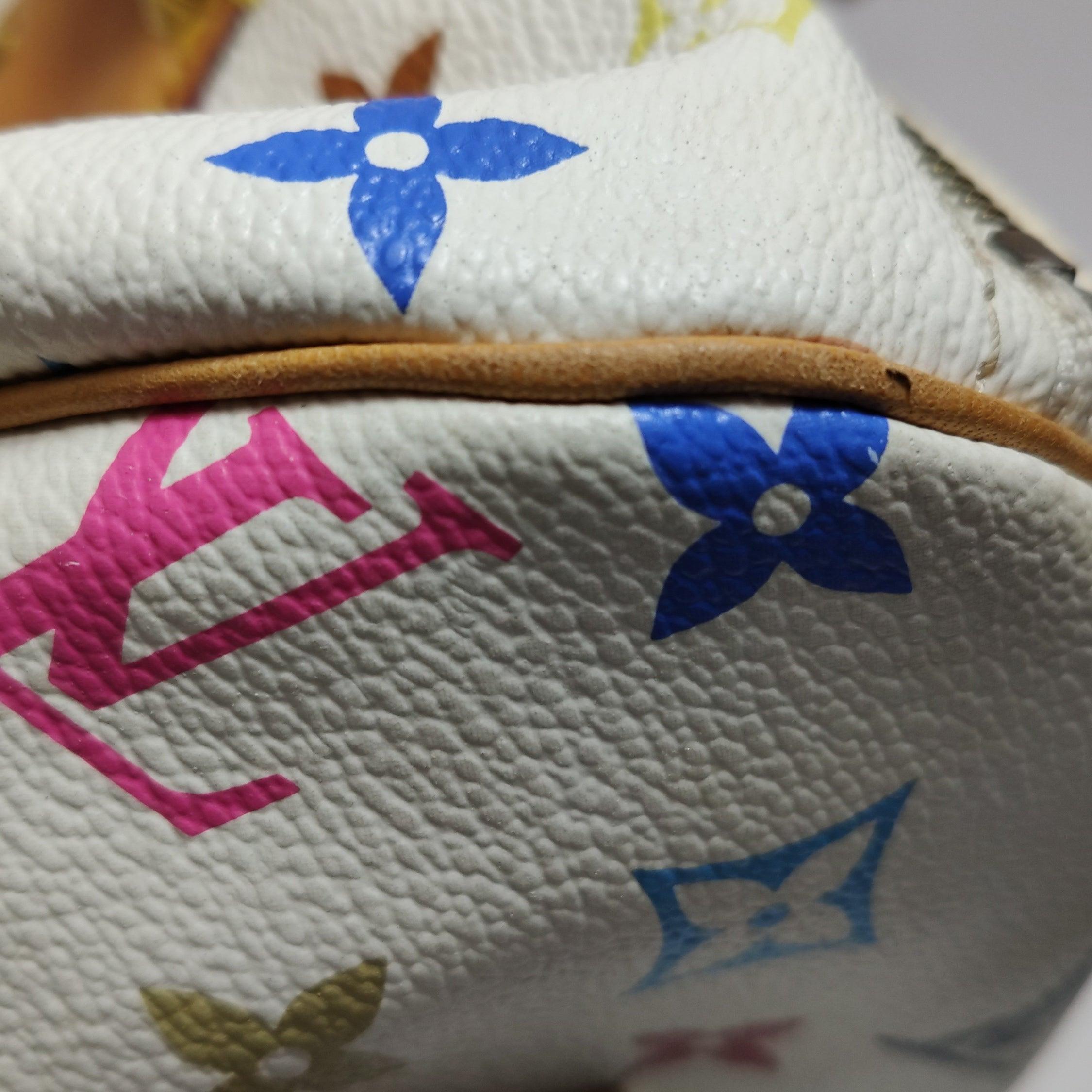 Louis Vuitton x Takashi Murakami Speedy 30 Lock White Multicolor For Sale 6