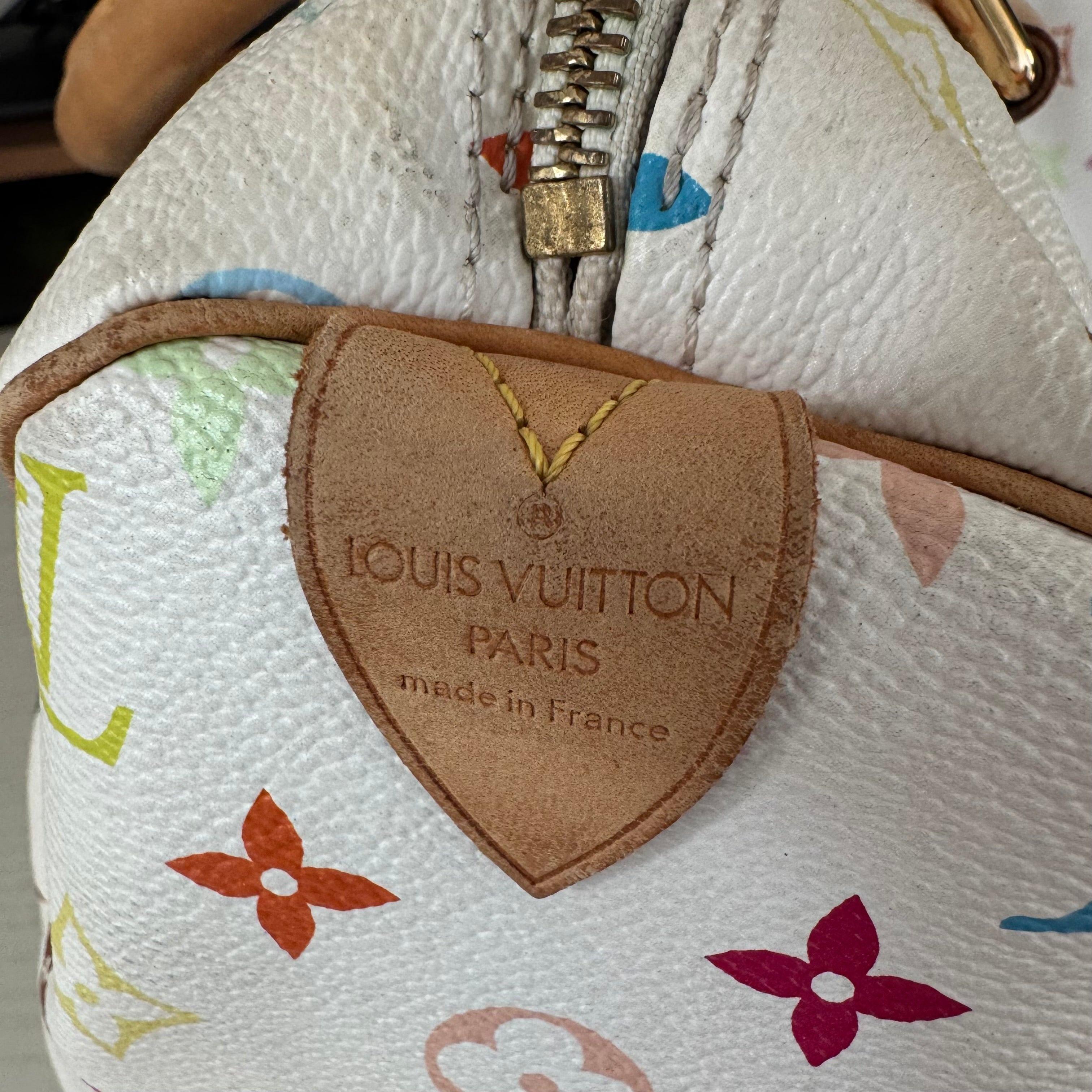Louis Vuitton x Takashi Murakami Speedy 30 Lock White Multicolor 5
