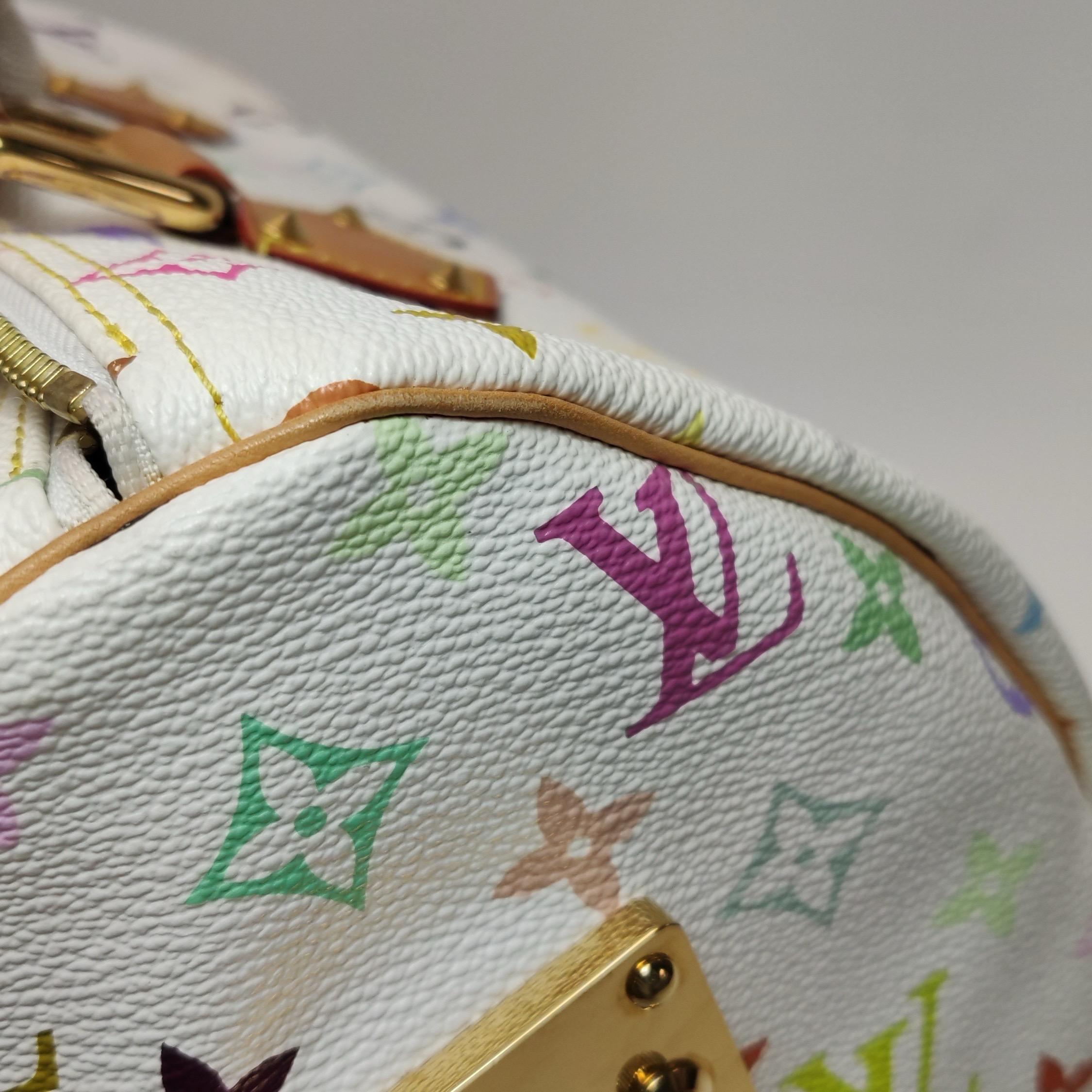 Louis Vuitton x Takashi Murakami Speedy 30 Lock White Multicolor 6