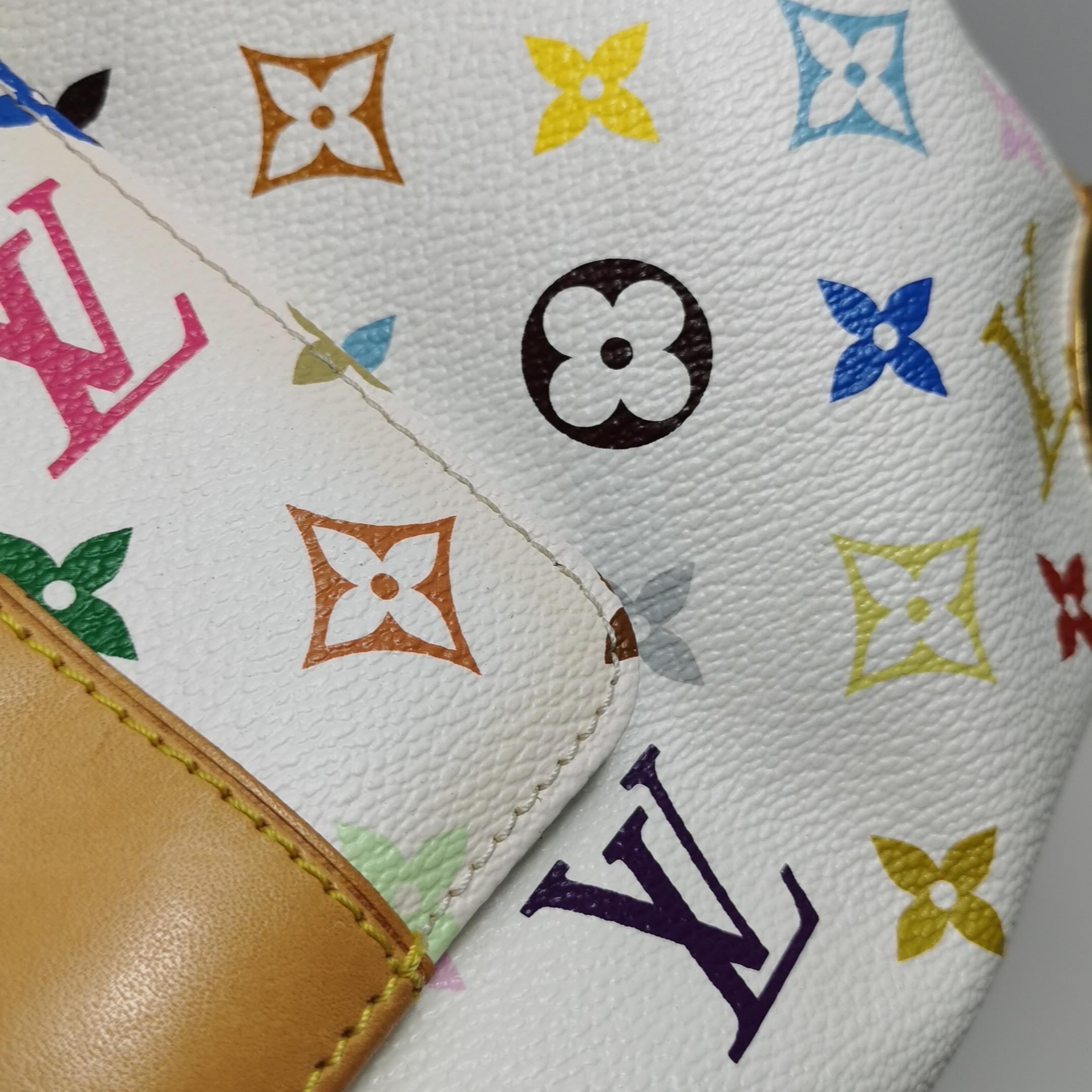 Louis Vuitton x Takashi Murakami Speedy 30 Lock Bianco Multicolor in vendita 6