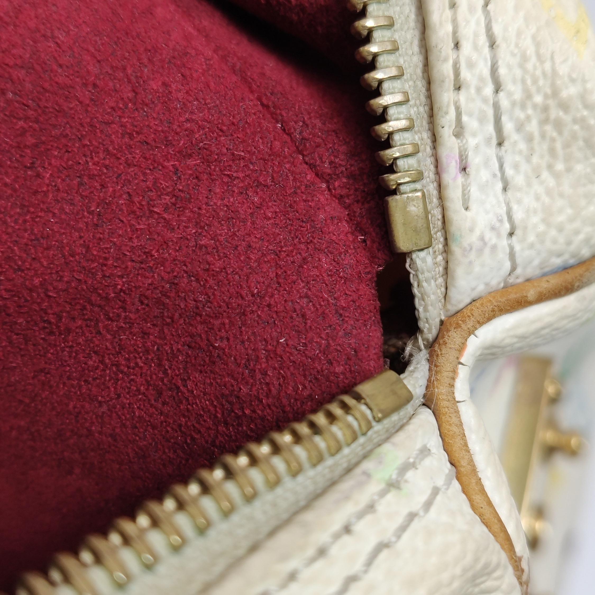 Louis Vuitton x Takashi Murakami Speedy 30 Lock White Multicolor 7