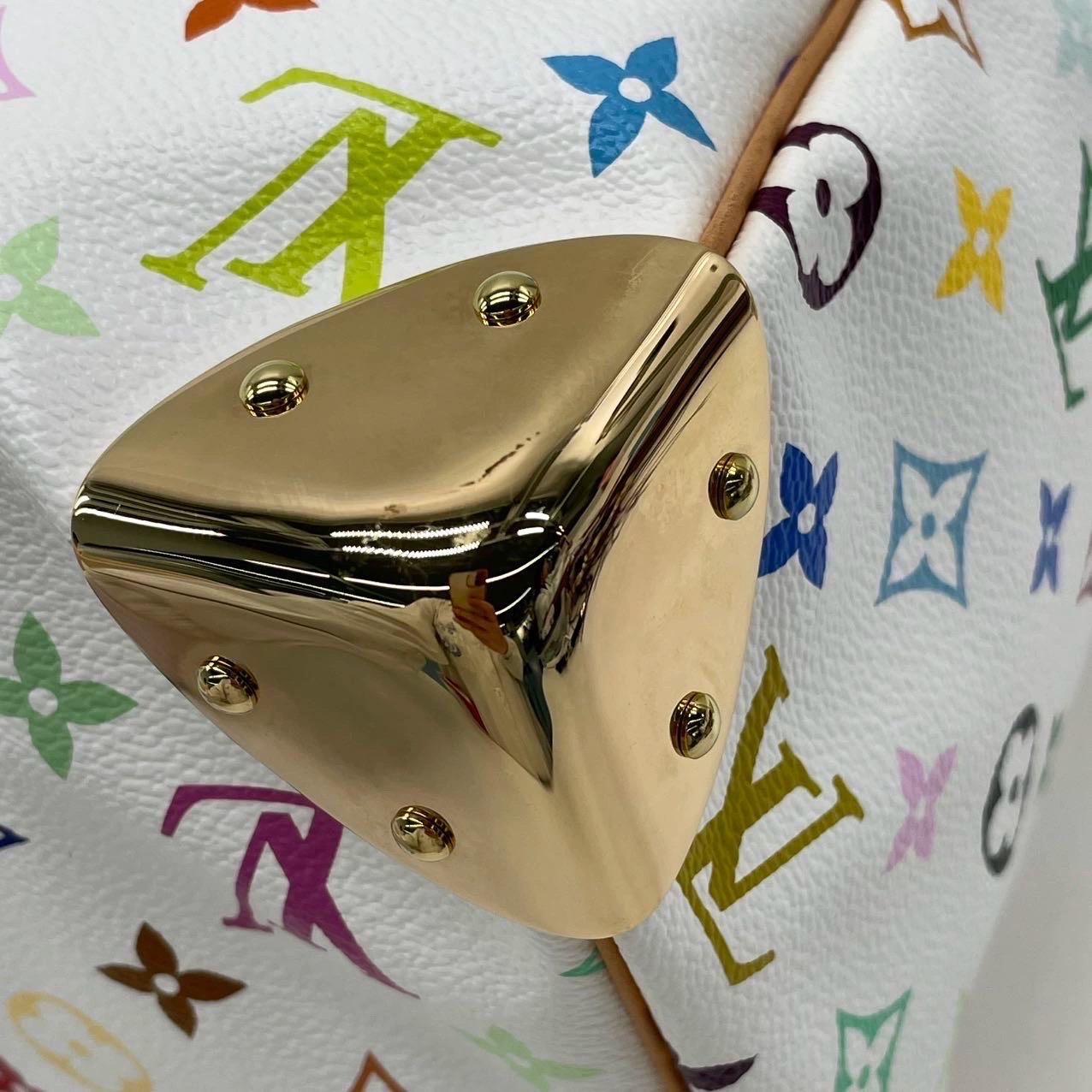 Louis Vuitton x Takashi Murakami Speedy 30 Lock White Multicolor For Sale 7