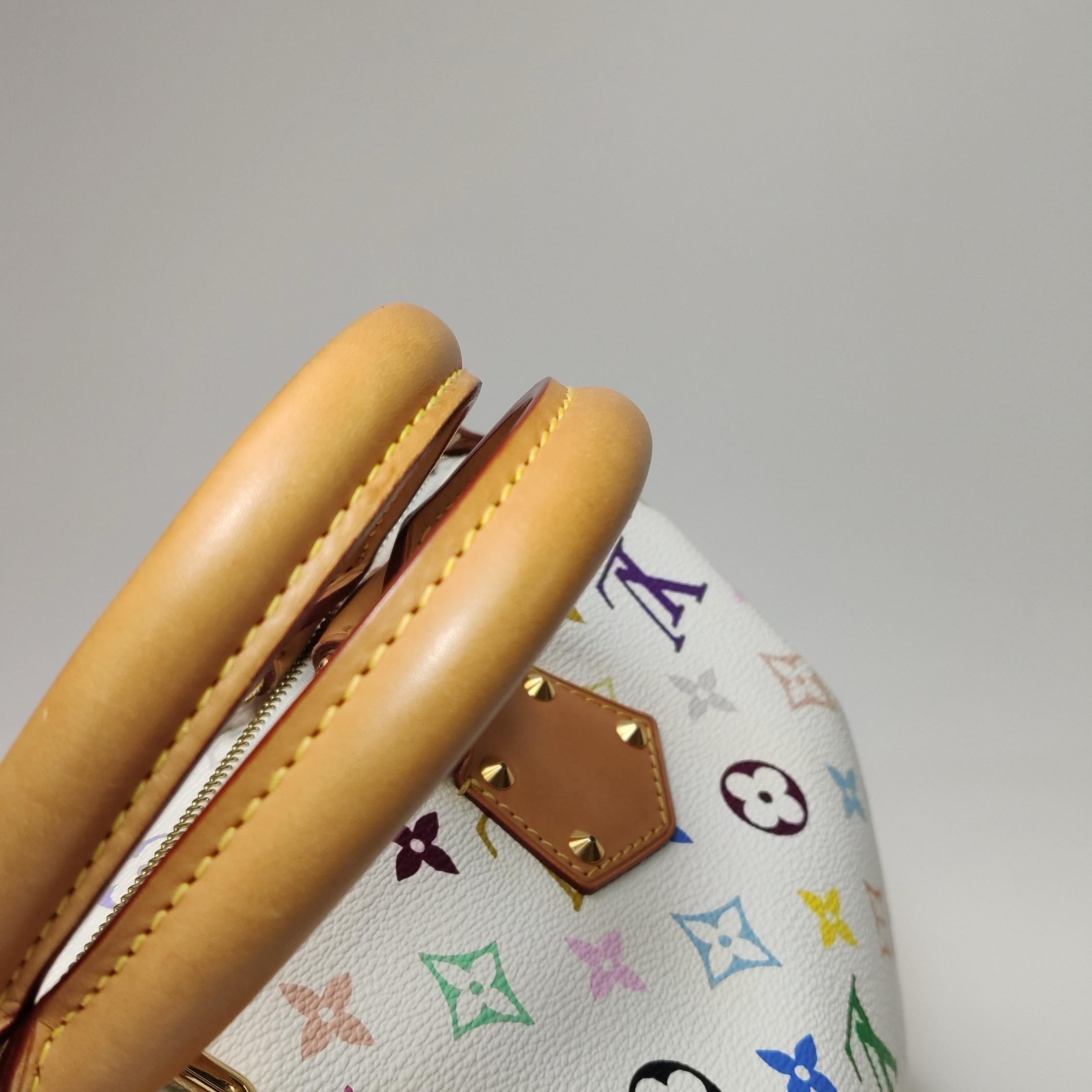 Louis Vuitton x Takashi Murakami Speedy 30 Lock White Multicolor 11