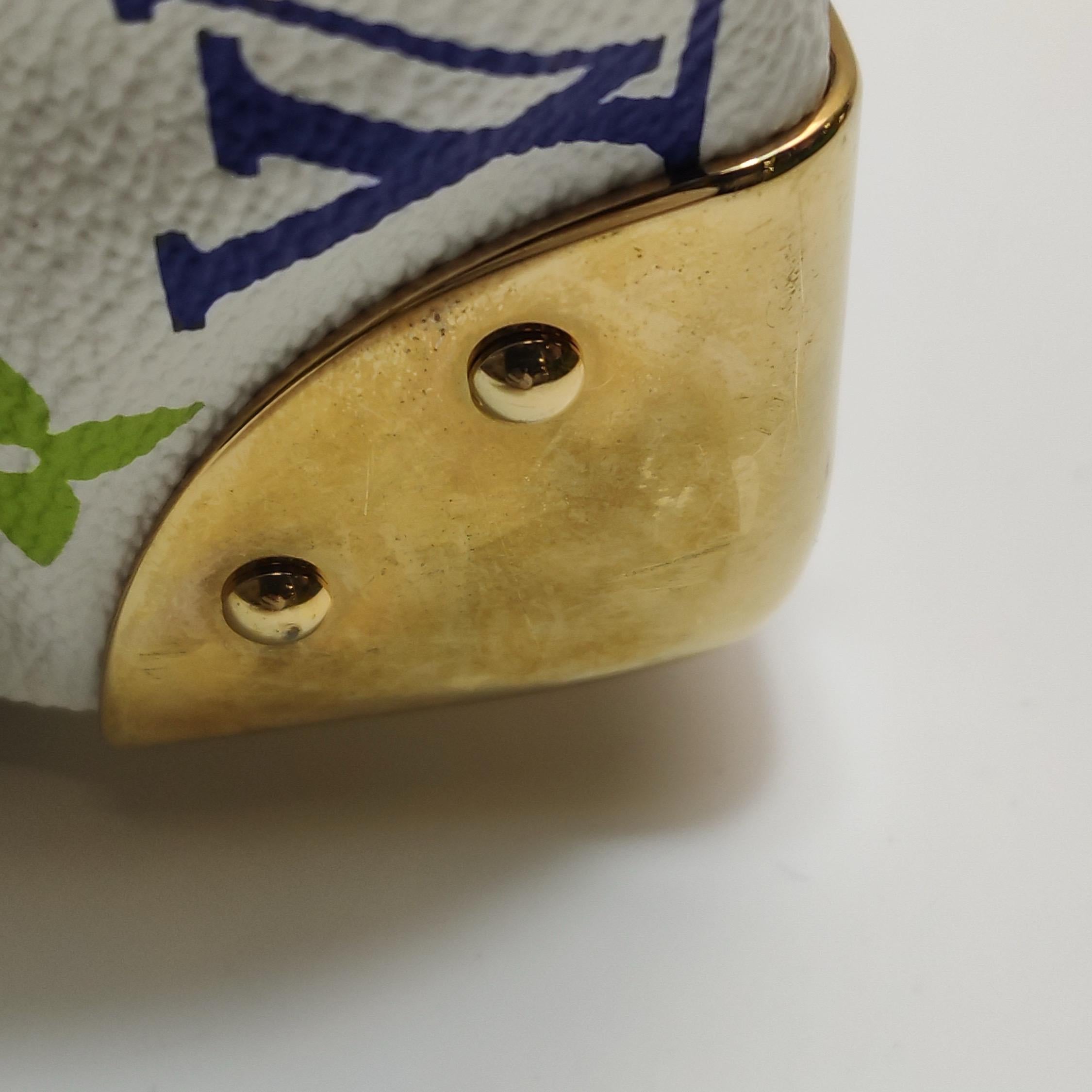 Louis Vuitton x Takashi Murakami Speedy 30 Lock Blanco Multicolor 11