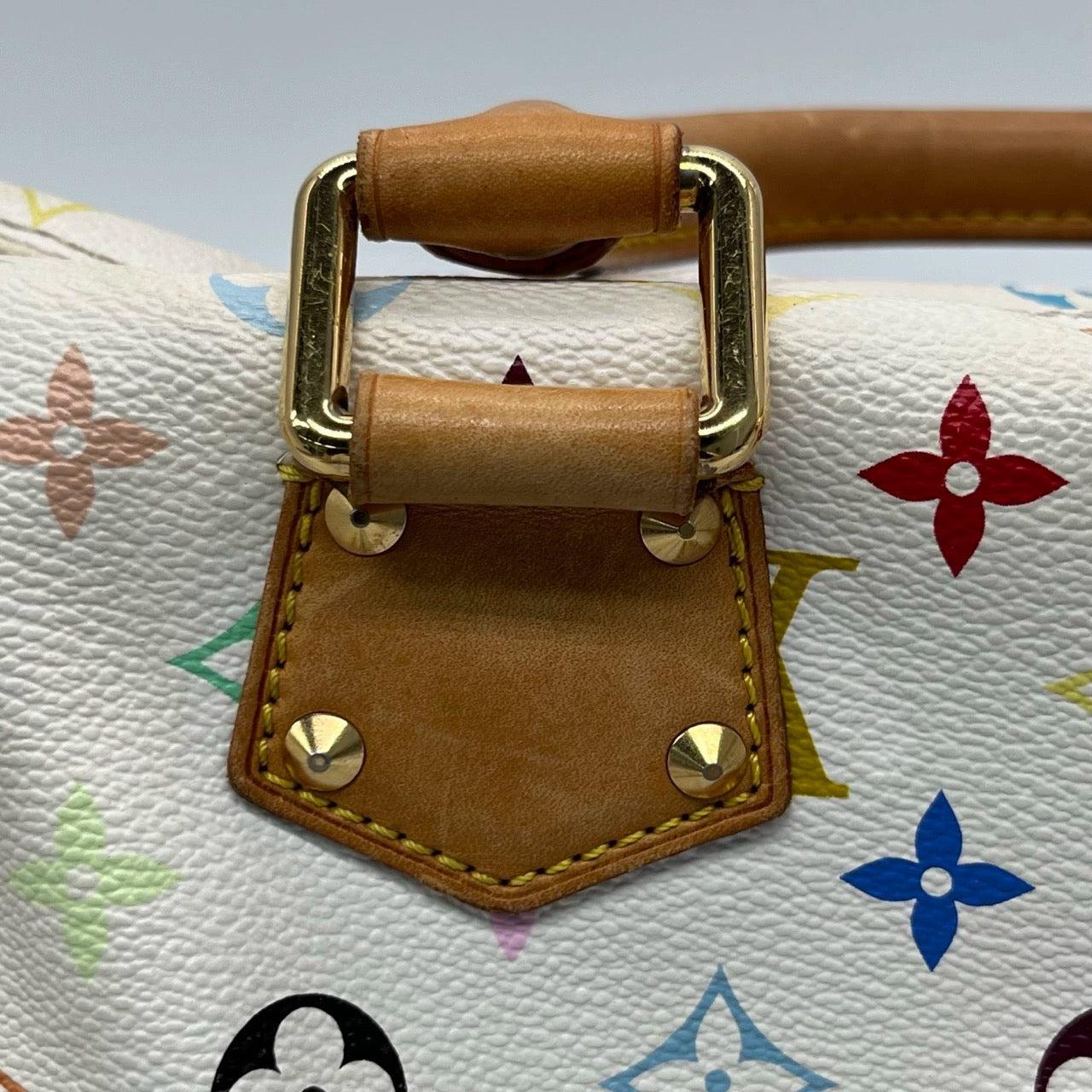 Louis Vuitton x Takashi Murakami Speedy 30 Lock White Multicolor 11