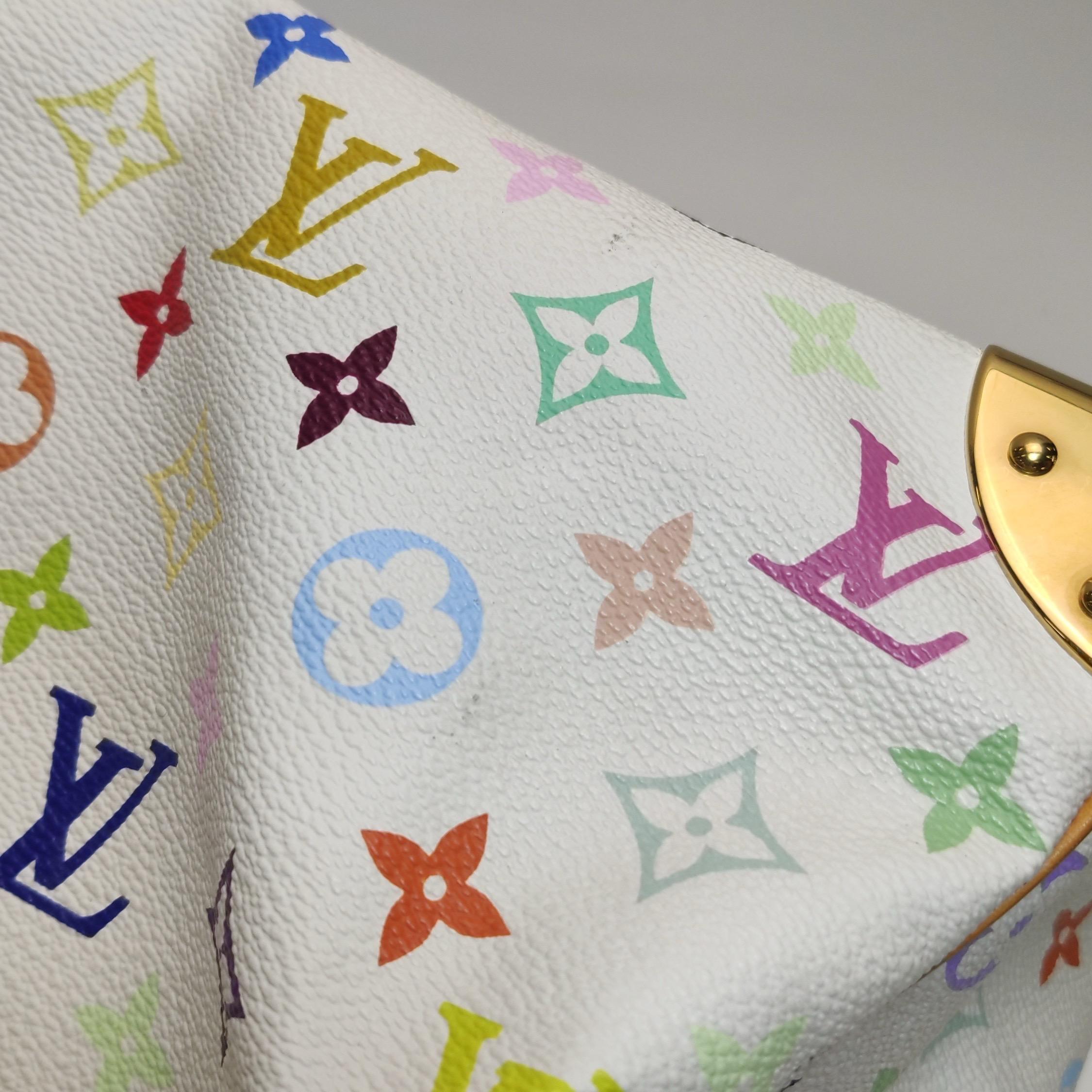 Louis Vuitton x Takashi Murakami Speedy 30 Lock Blanco Multicolor 13