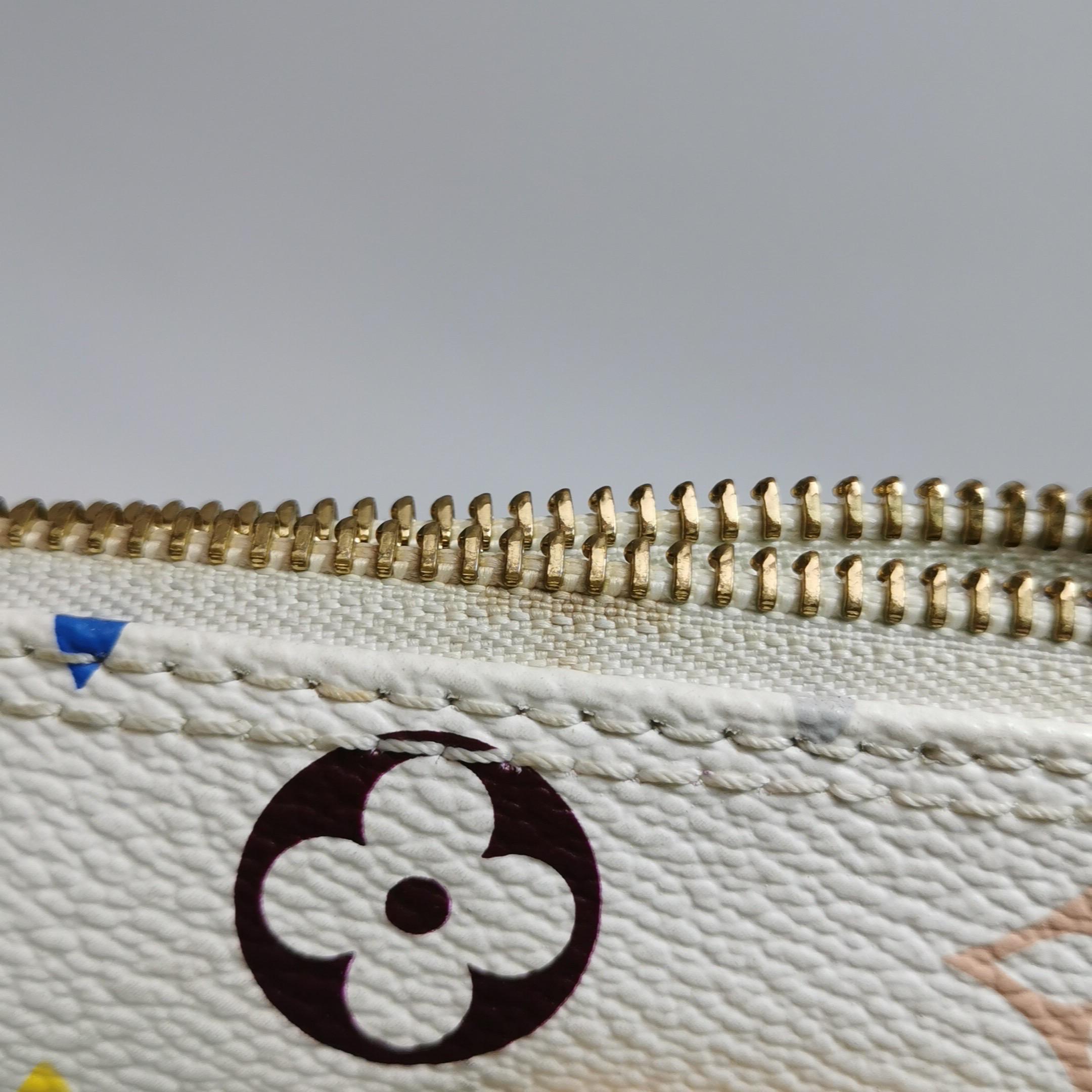 Louis Vuitton x Takashi Murakami Speedy 30 Lock Bianco Multicolor in vendita 13