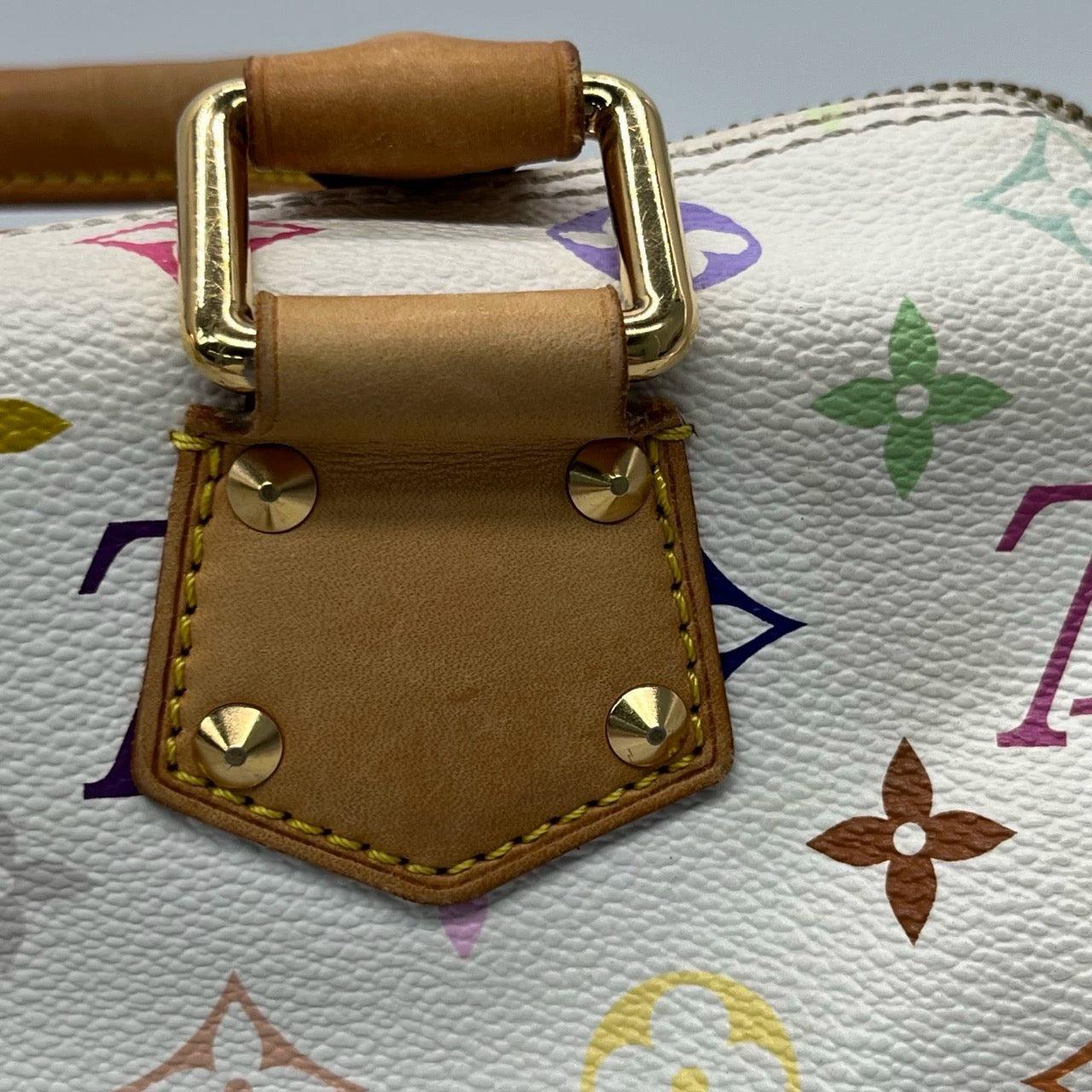 Louis Vuitton x Takashi Murakami Speedy 30 Lock White Multicolor 13