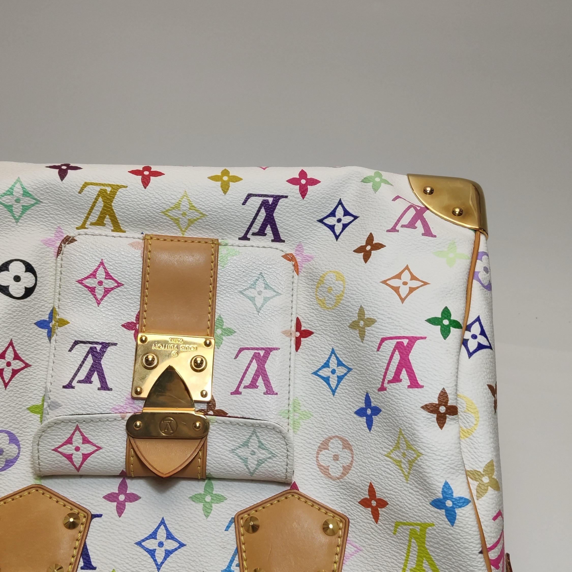 Louis Vuitton x Takashi Murakami Speedy 30 Lock Blanco Multicolor 14