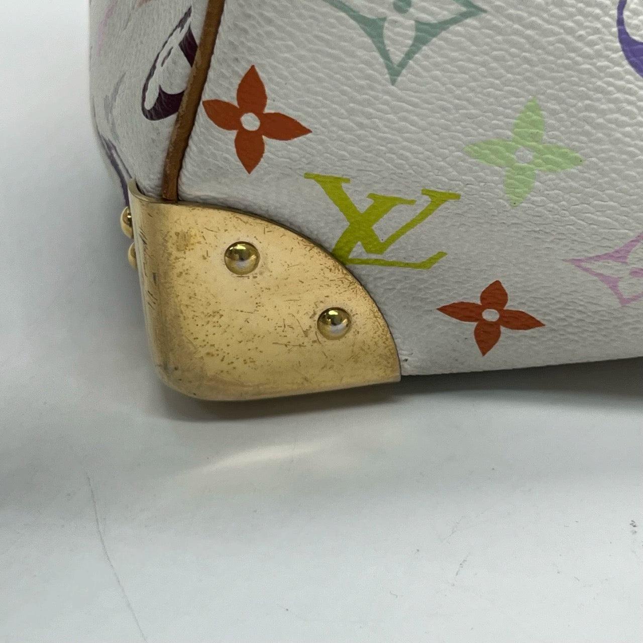 Louis Vuitton x Takashi Murakami Speedy 30 Lock White Multicolor 14