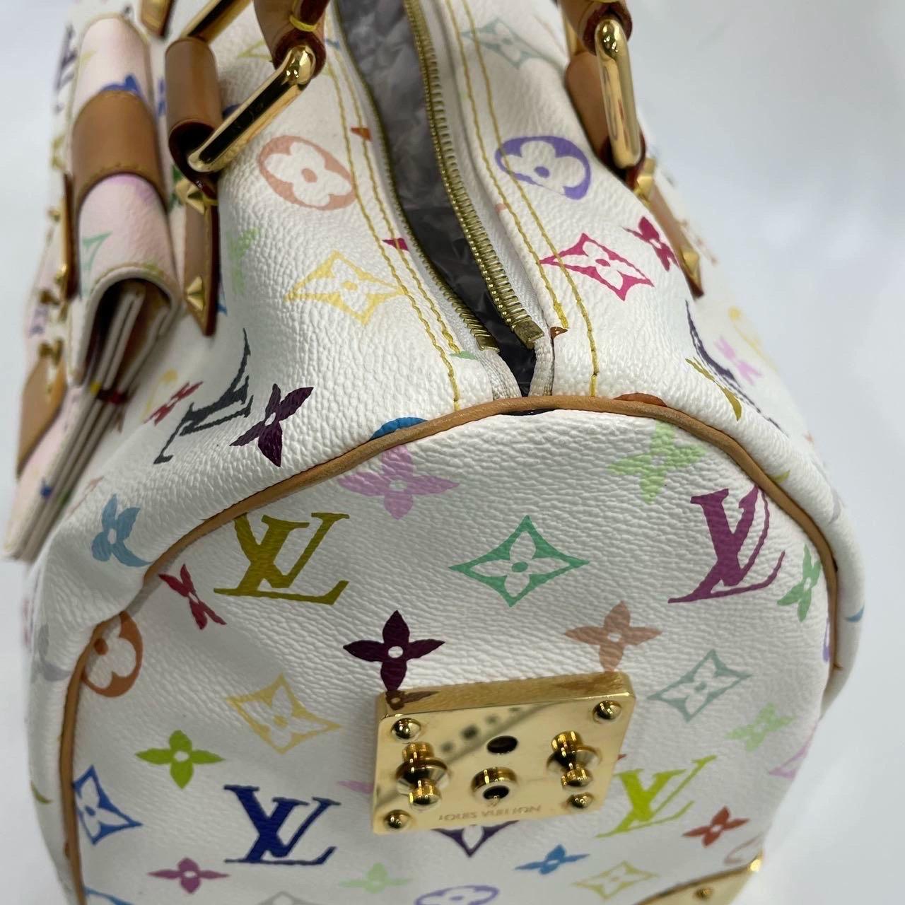 Louis Vuitton x Takashi Murakami Speedy 30 Lock White Multicolor 15