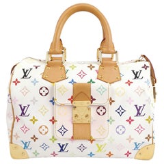 Louis Vuitton x Takashi Murakami Speedy 30 Lock White Multicolor
