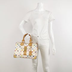 Louis Vuitton x Takashi Murakami Speedy 30 Lock White Multicolor