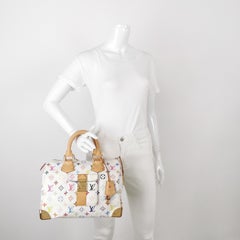 Louis Vuitton x Takashi Murakami Speedy 30 Lock White Multicolor
