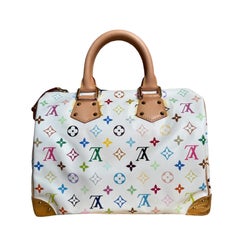 Louis Vuitton x Takashi Murakami Speedy 30 Lock White Multicolor