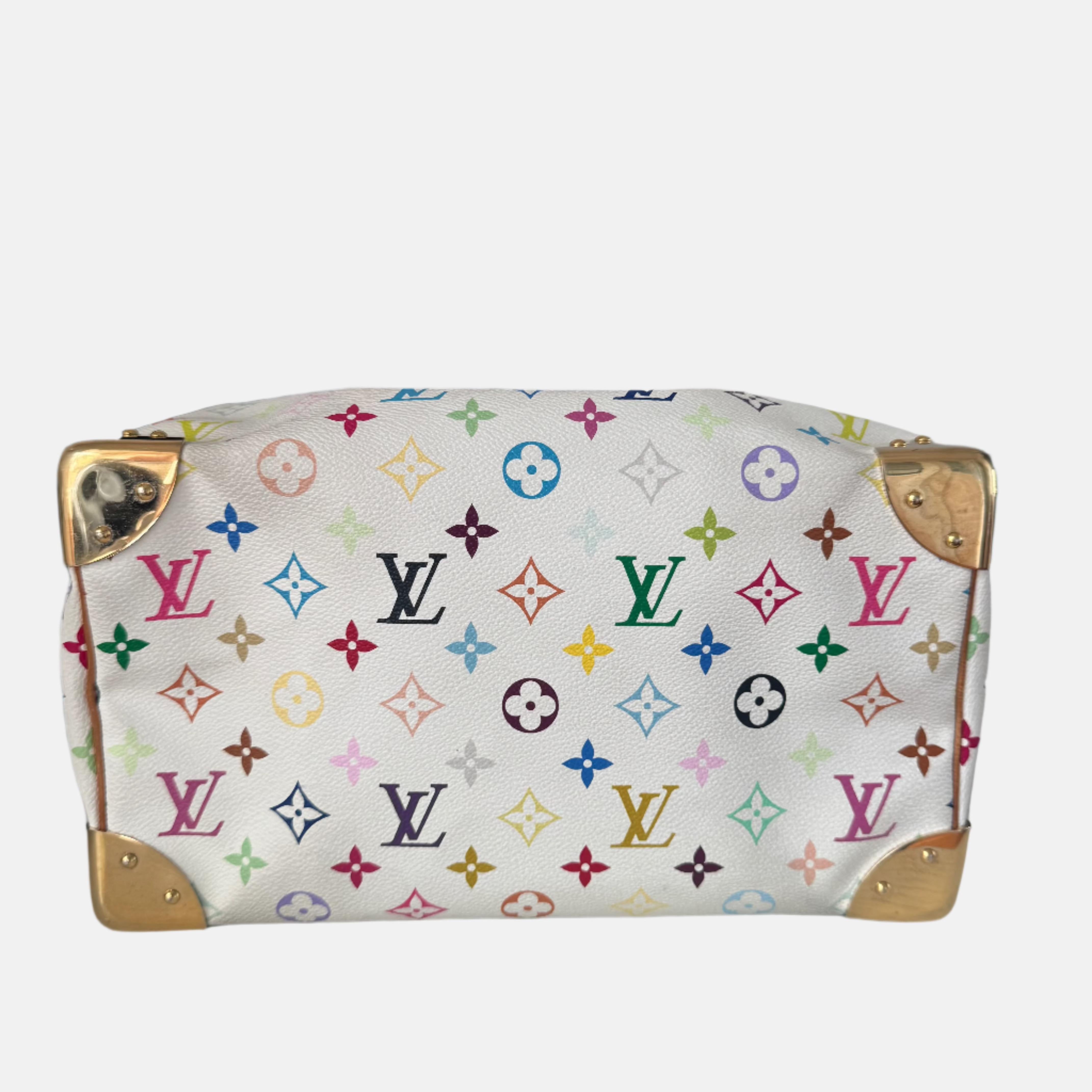 Women's Louis Vuitton x Takashi Murakami Speedy 30 Lock White Multicolor