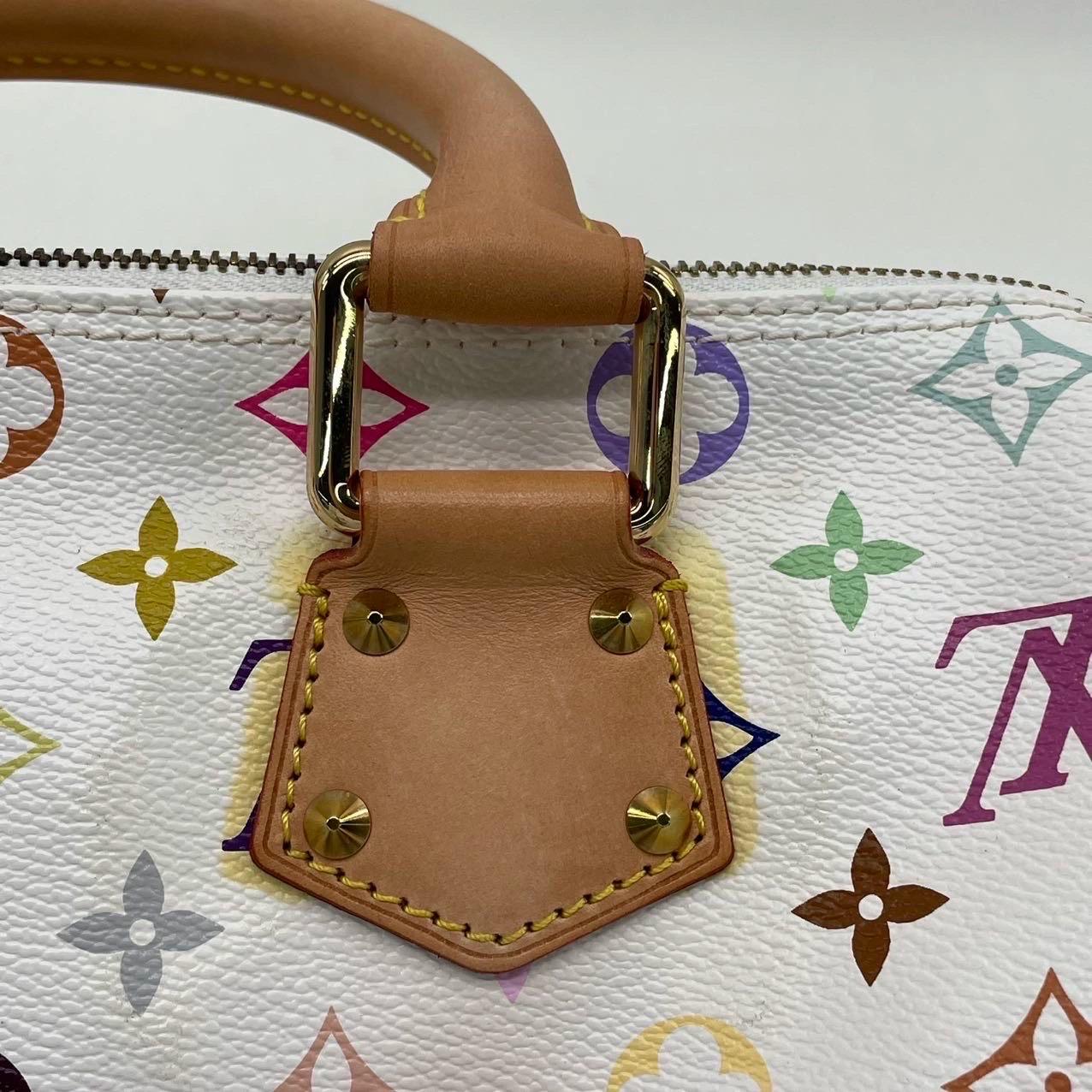 Women's Louis Vuitton x Takashi Murakami Speedy 30 Lock White Multicolor For Sale