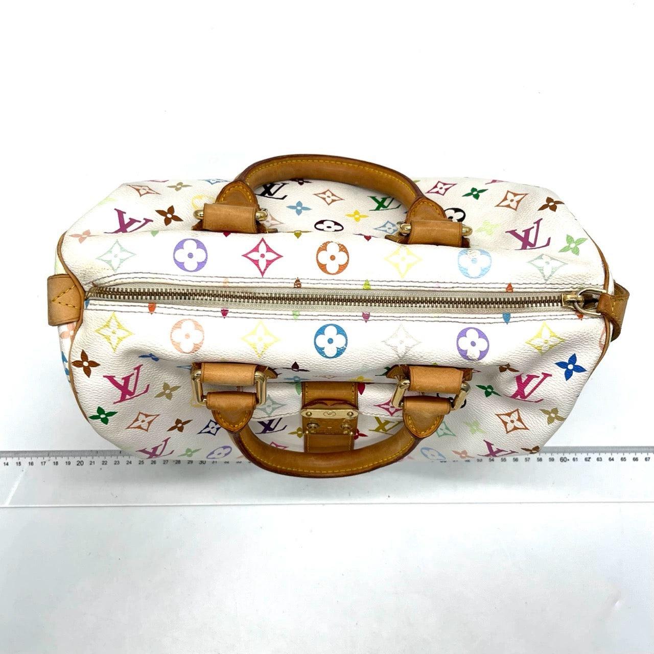 Louis Vuitton x Takashi Murakami Speedy 30 Lock White Multicolor 1