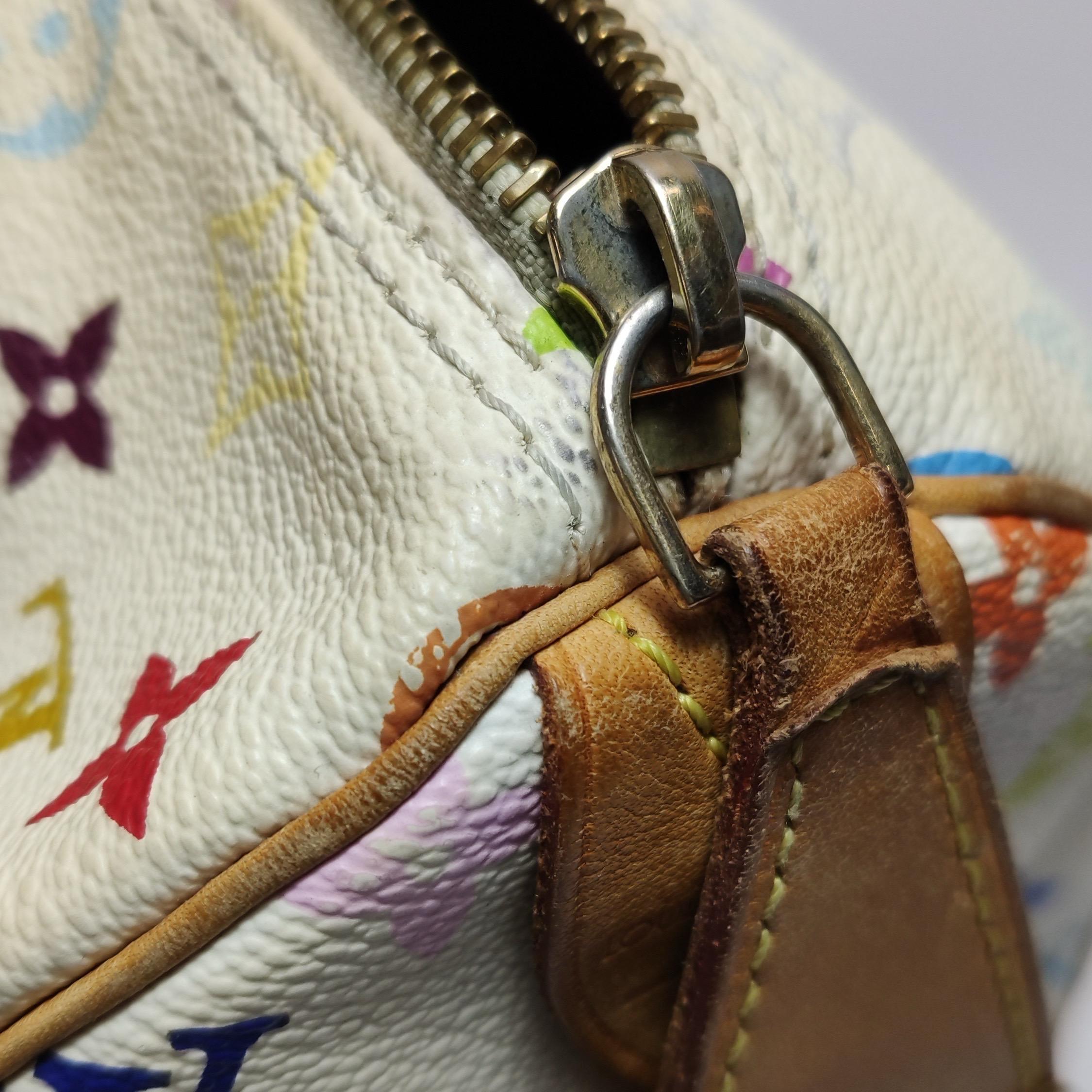 Louis Vuitton x Takashi Murakami Speedy 30 Lock White Multicolor 2
