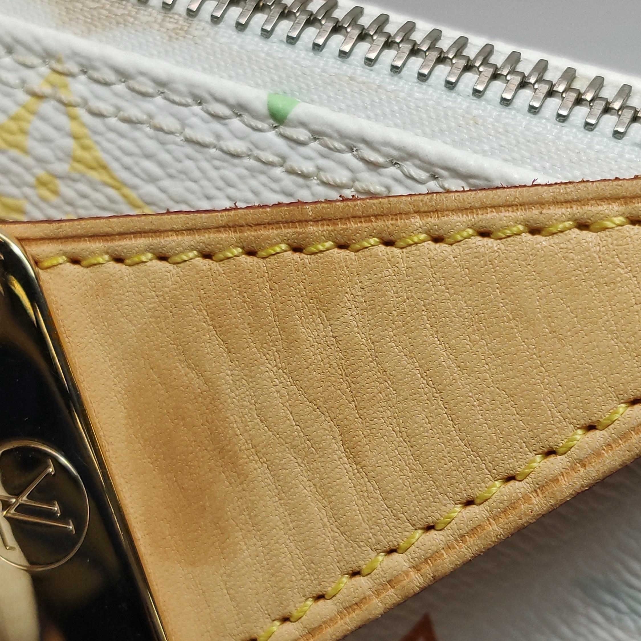 Louis Vuitton x Takashi Murakami Speedy 30 Lock White Multicolor For Sale 4