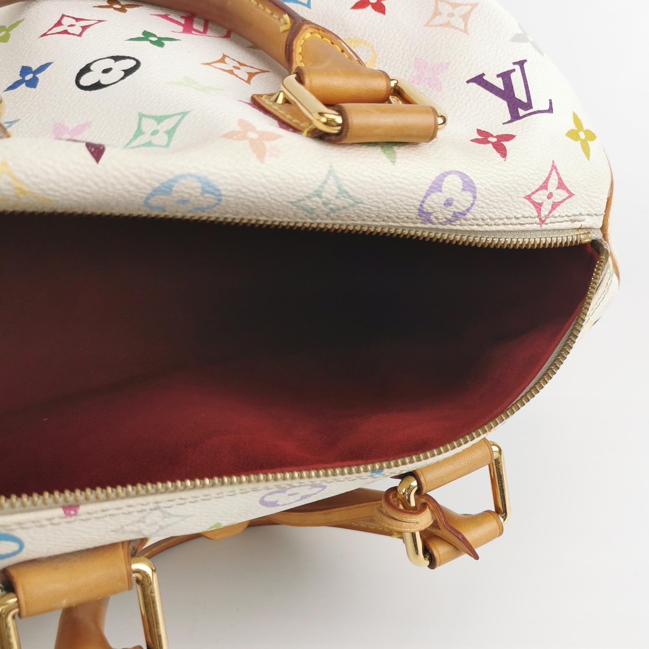 Louis Vuitton x Takashi Murakami Speedy 30 Lock White Multicolor 5