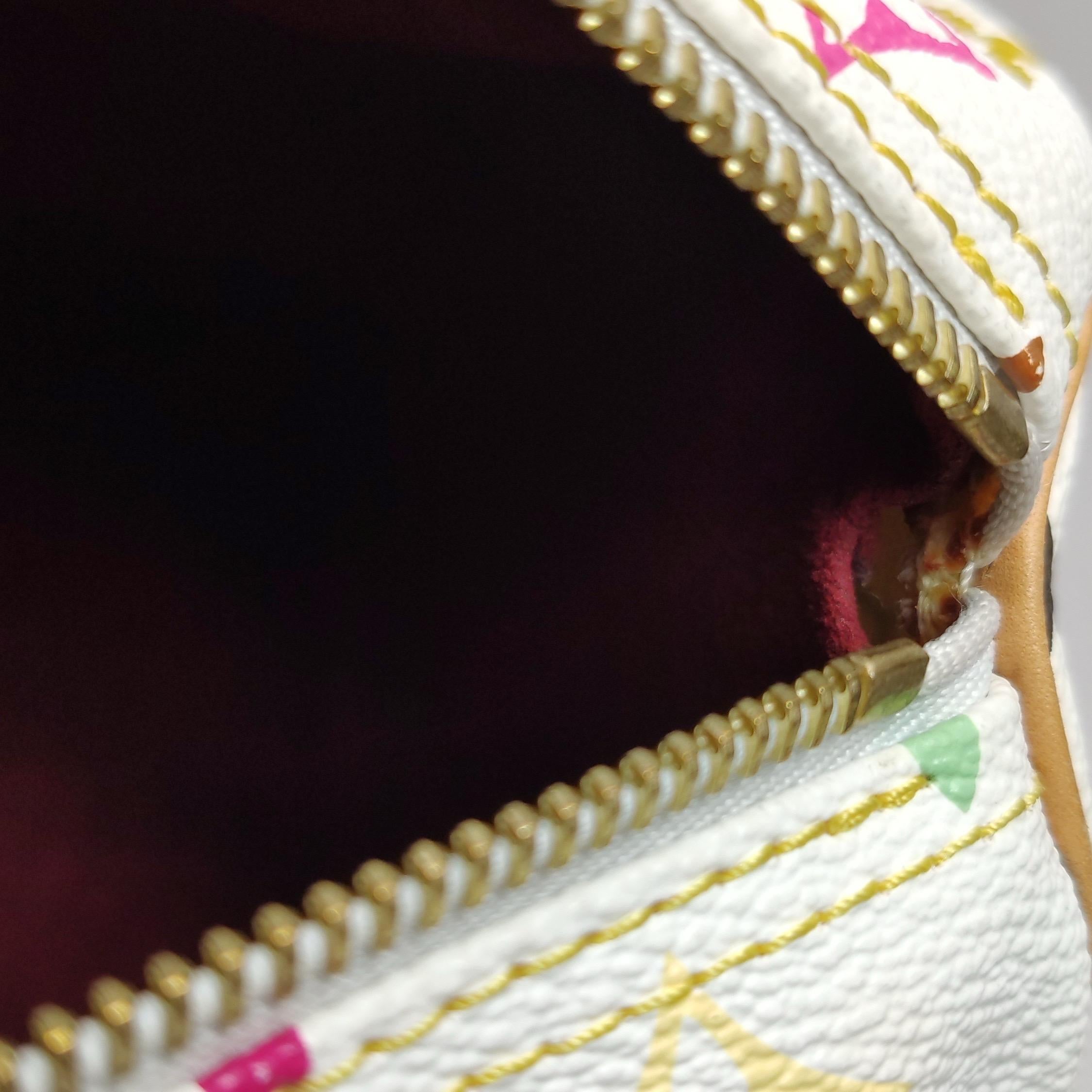Louis Vuitton x Takashi Murakami Speedy 30 Lock White Multicolor 5