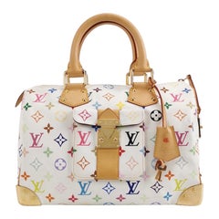 Louis Vuitton x Takashi Murakami Speedy 30 Lock Bianco Multicolor