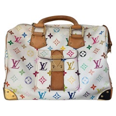 Louis Vuitton x Takashi Murakami Speedy 30 Lock White Multicolor
