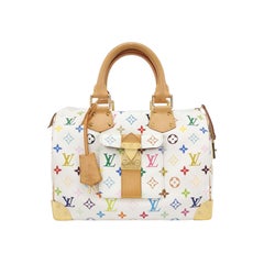 Louis Vuitton x Takashi Murakami Speedy 30 Lock White Multicolor