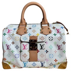 Louis Vuitton x Takashi Murakami Speedy 30 Lock Blanco Multicolor