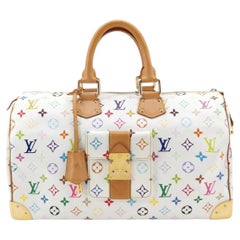 Louis Vuitton x Takashi Murakami Speedy 40 White Multicolor