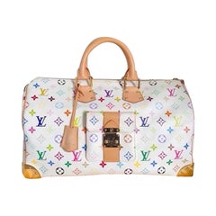 Louis Vuitton x Takashi Murakami Speedy 40 White Multicolor