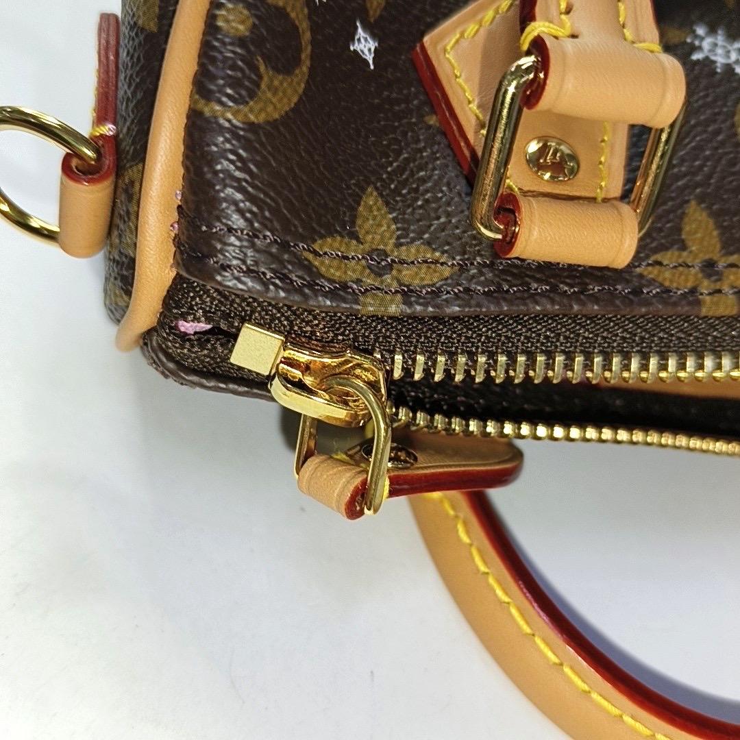 Louis Vuitton x Takashi Murakami Speedy Nano Monogram mit Blume Crossbody Bag im Angebot 4