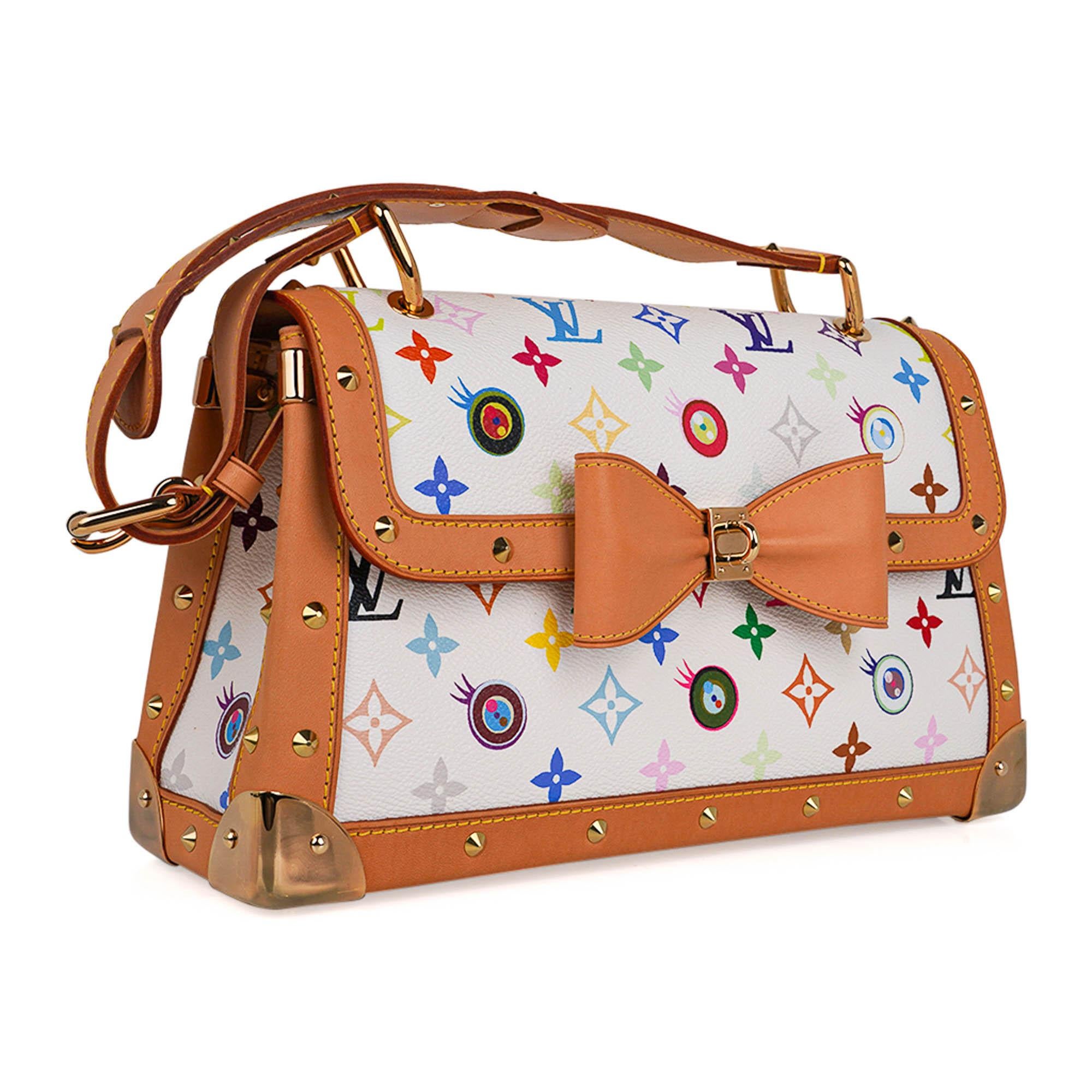 Mightychic offers a Louis Vuitton Limited Edition Murakami Eye Need You Bag featured in the 2003 Spring Collection.
This delightful collaboration with Takashi Murakami is an iconic bag with the 
