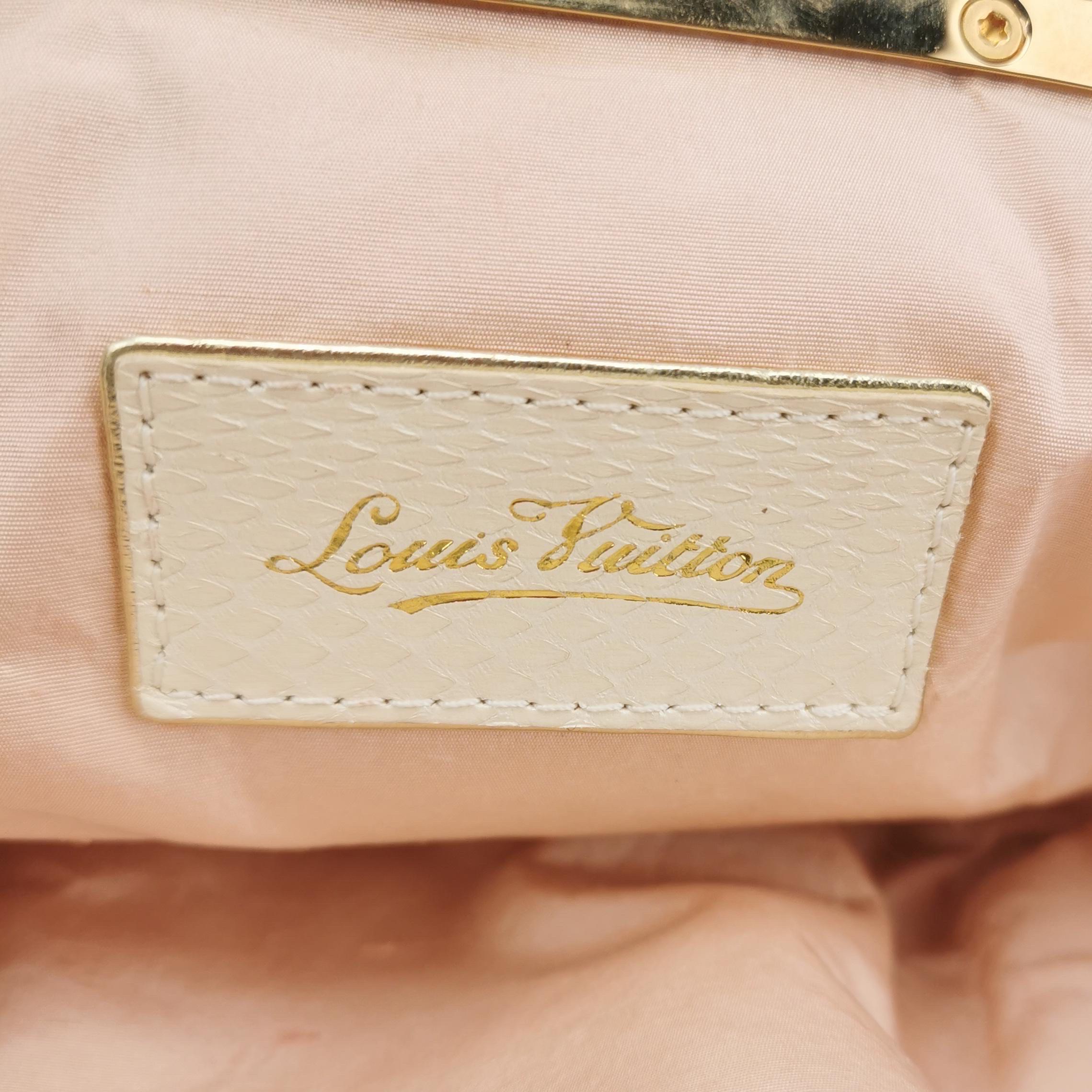 Louis Vuitton x Takashi Murakami Monograma blanco Satén Aumoniere Bolso de noche B 3