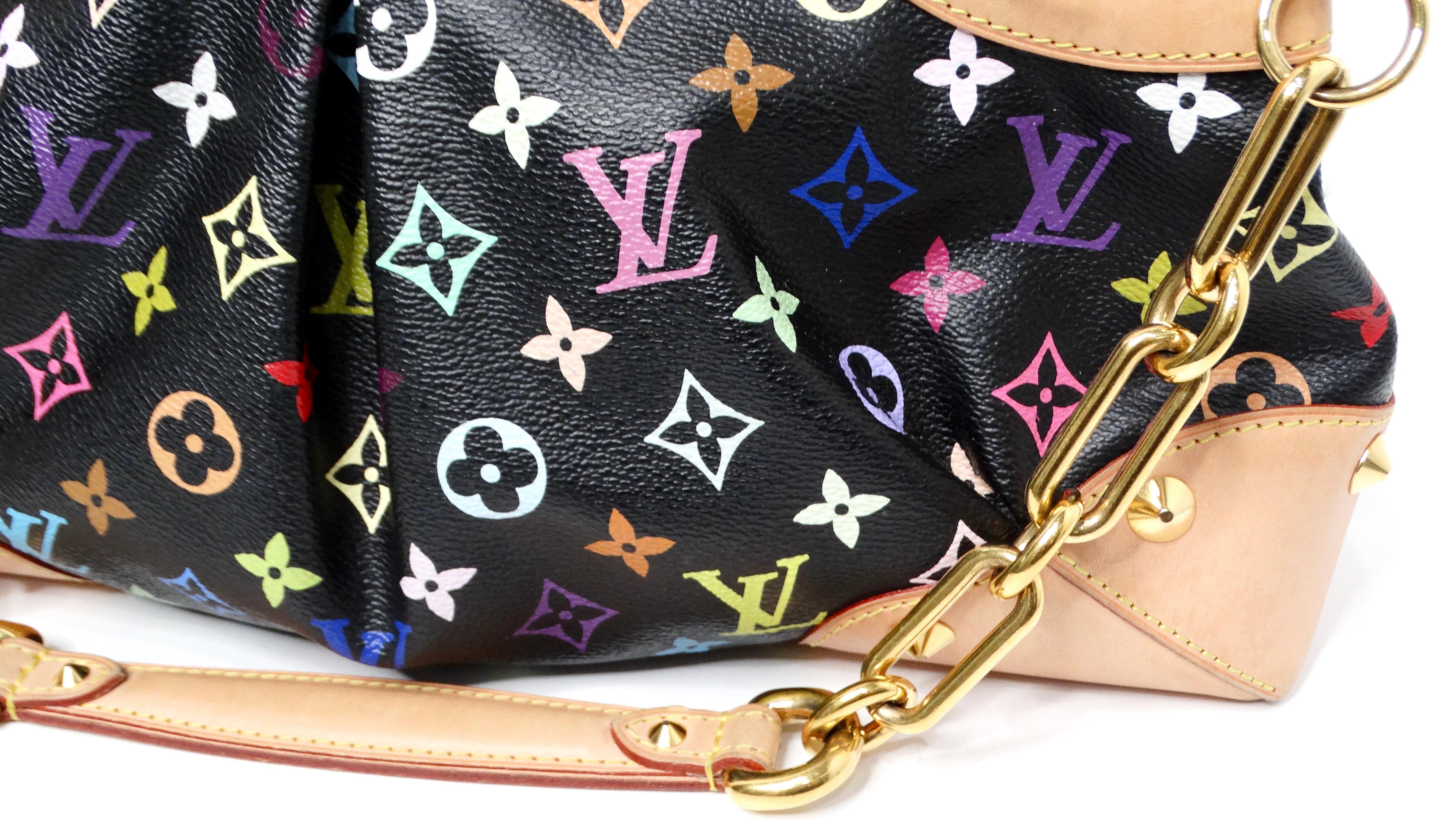 Bolso de hombro Louis Vuitton x Takashi Murakami Y2K Negro Monograma Judy Clutch en Bueno estado para la venta en Scottsdale, AZ
