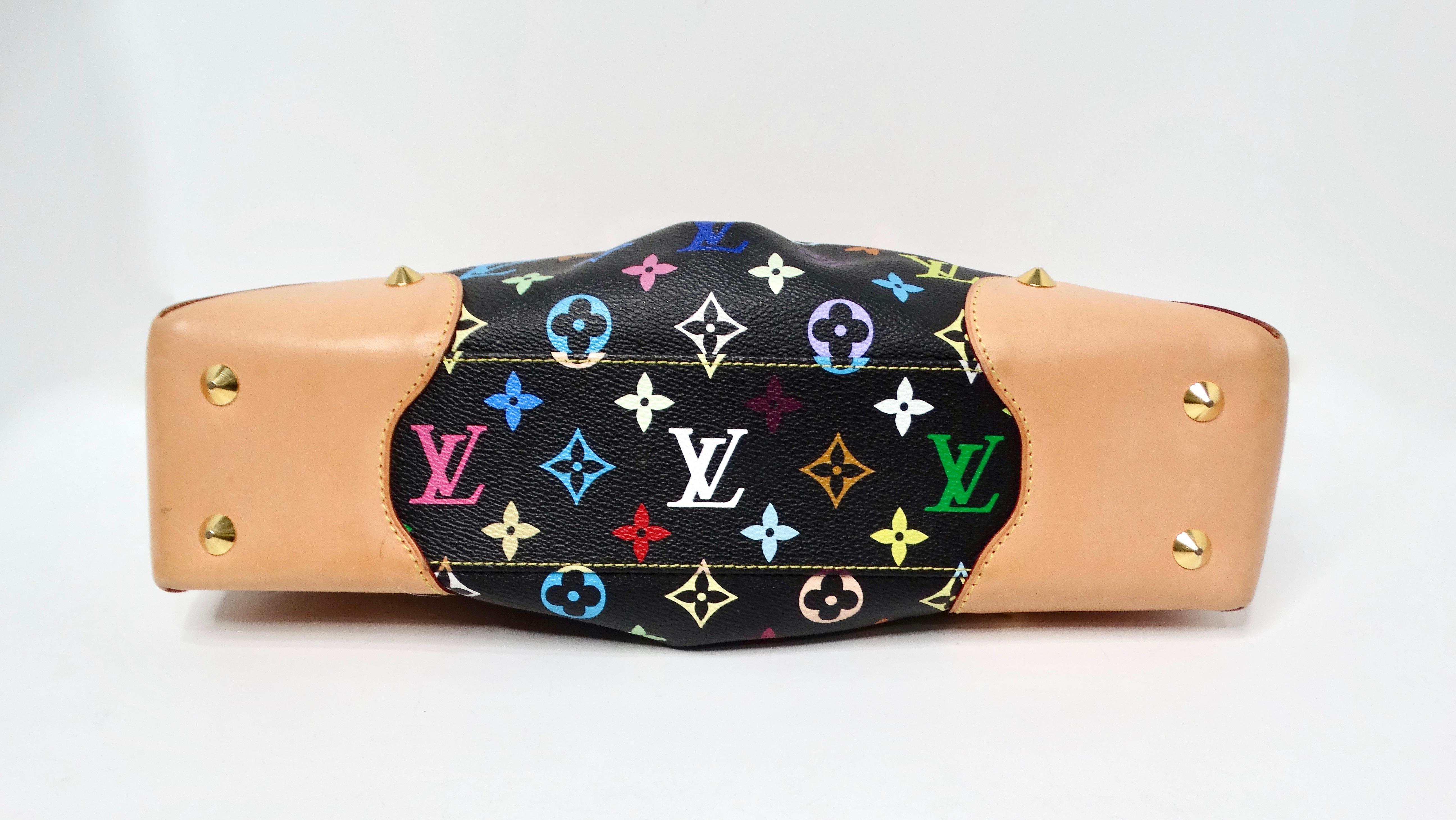 Bolso de hombro Louis Vuitton x Takashi Murakami Y2K Negro Monograma Judy Clutch en venta 2