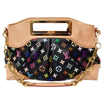 Louis Vuitton x Takashi Murakami Black Monogram Judy Shoulder Bag