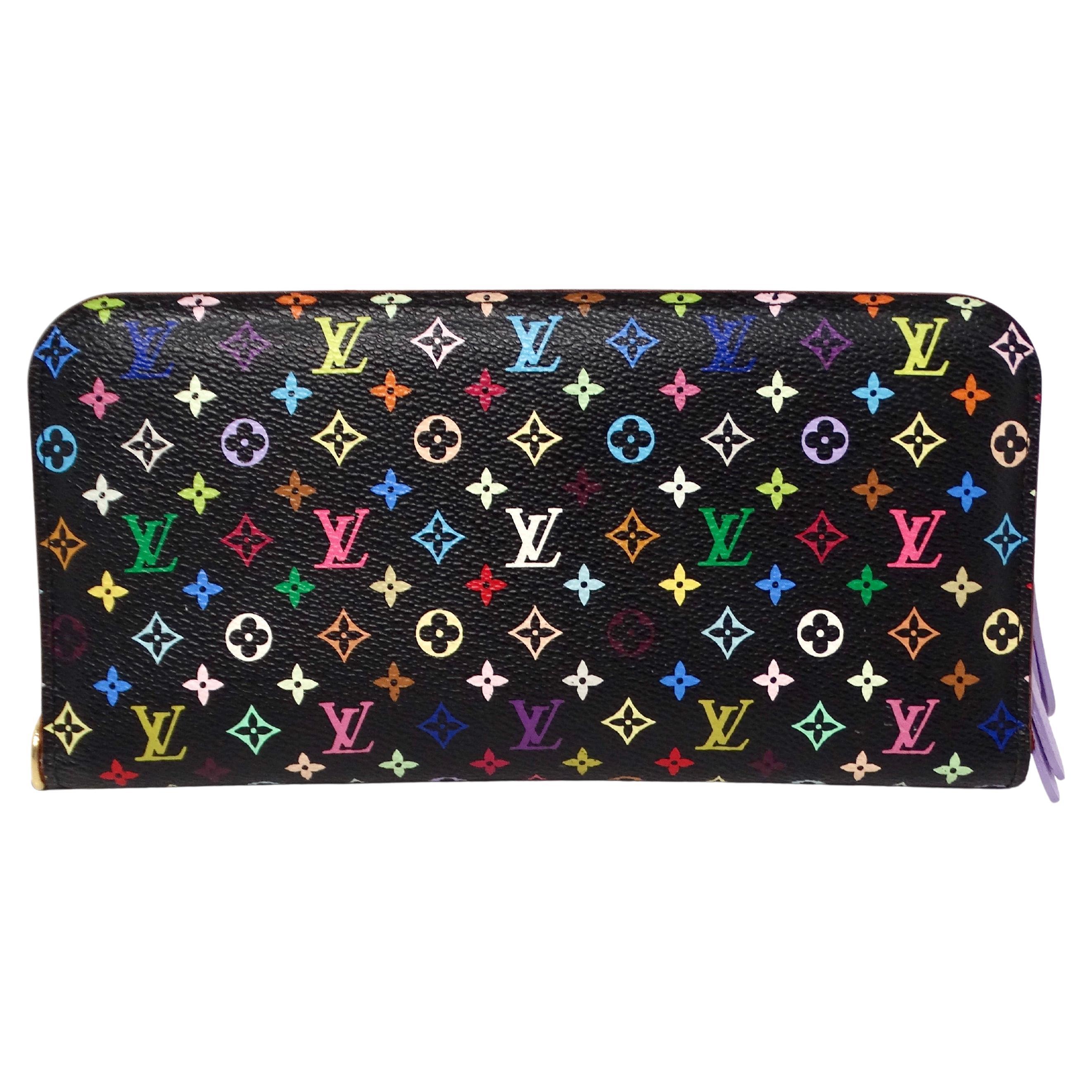 Louis Vuitton x Takashi Murakami Y2K Black Monogram Multicolor Insolite Wallet For Sale