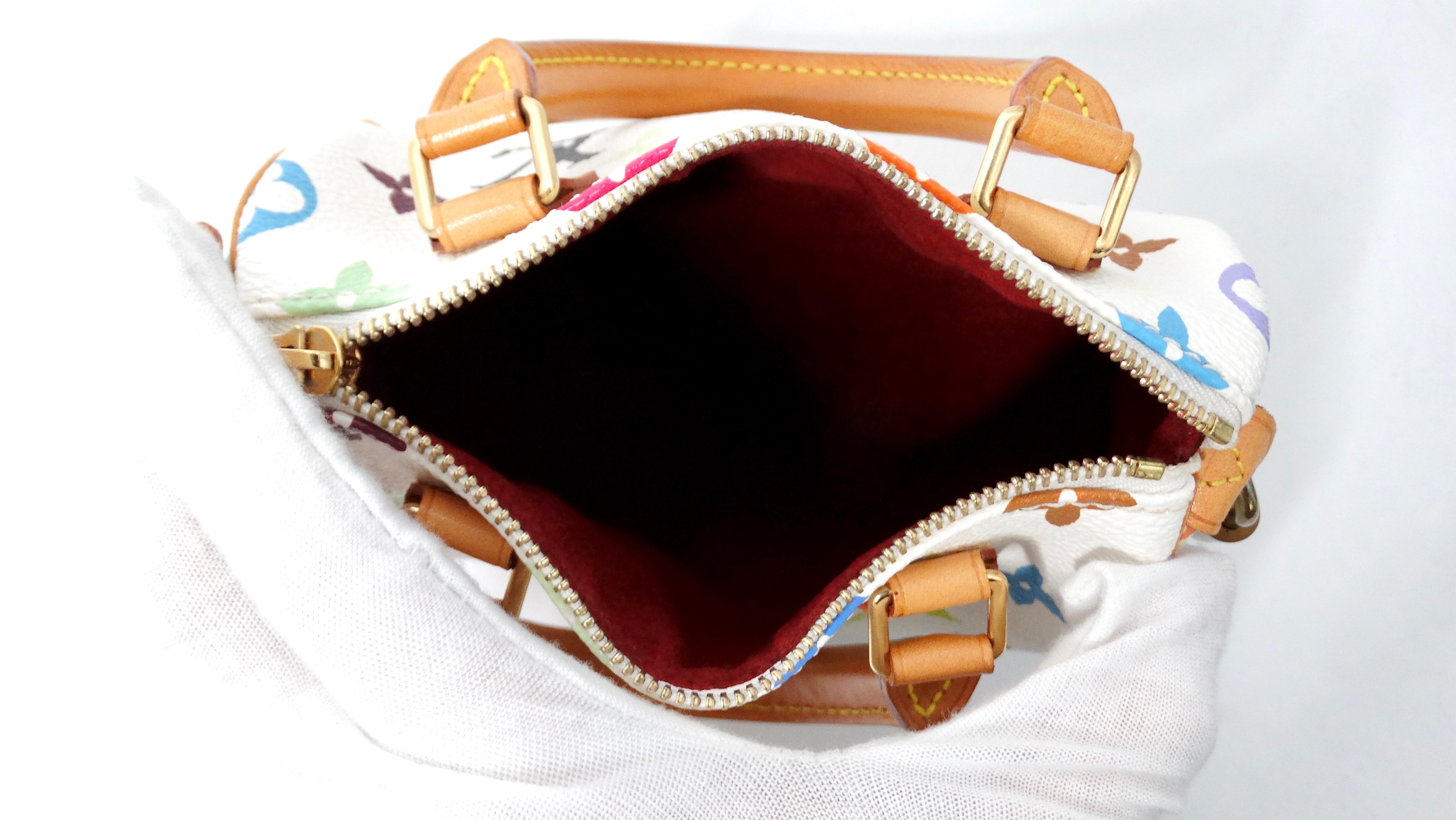 Louis Vuitton x Takashi Murakami Y2K White Multicolor Mini Speedy Handbag For Sale 6
