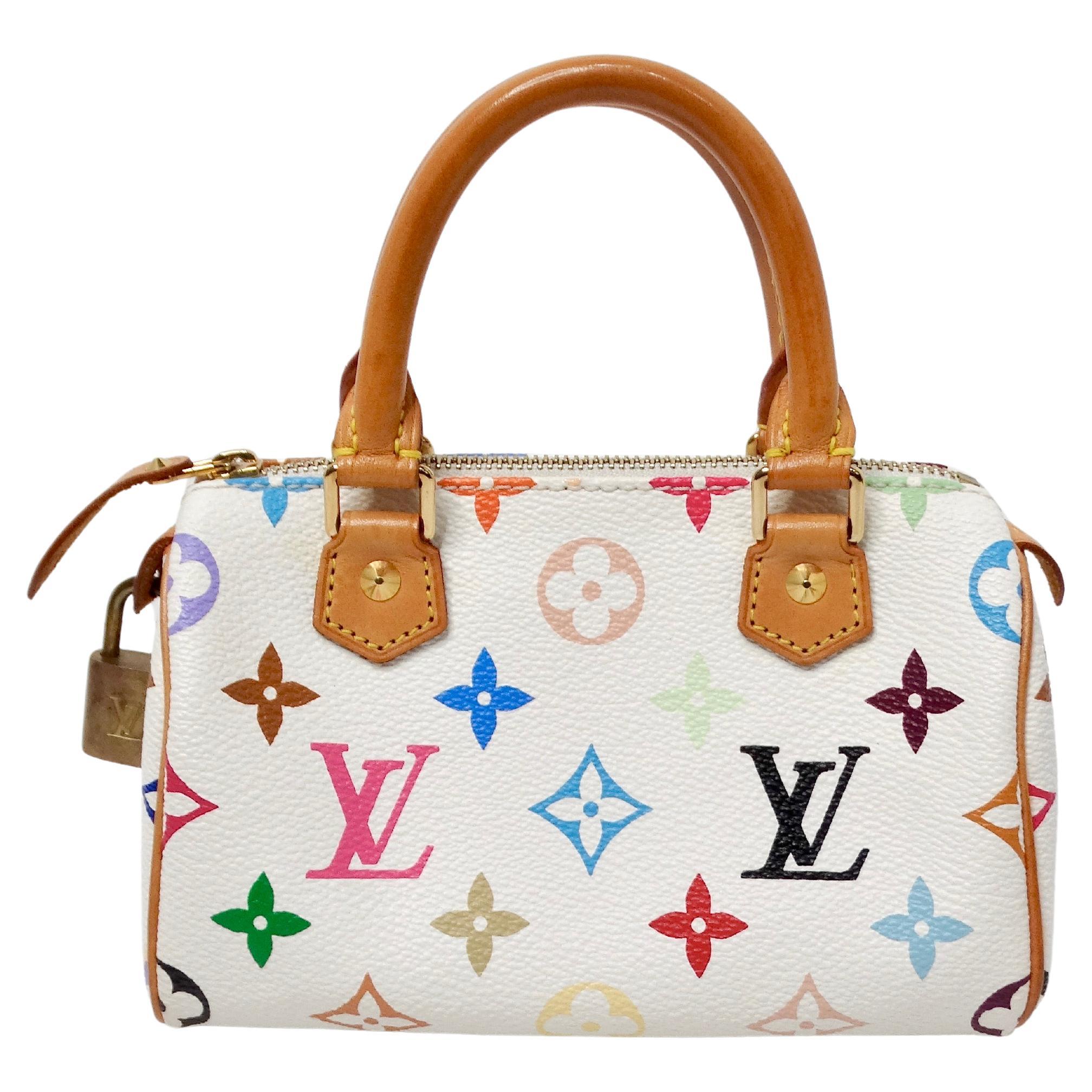 Mini bolso Speedy Blanco Multicolor Louis Vuitton x Takashi Murakami Y2K